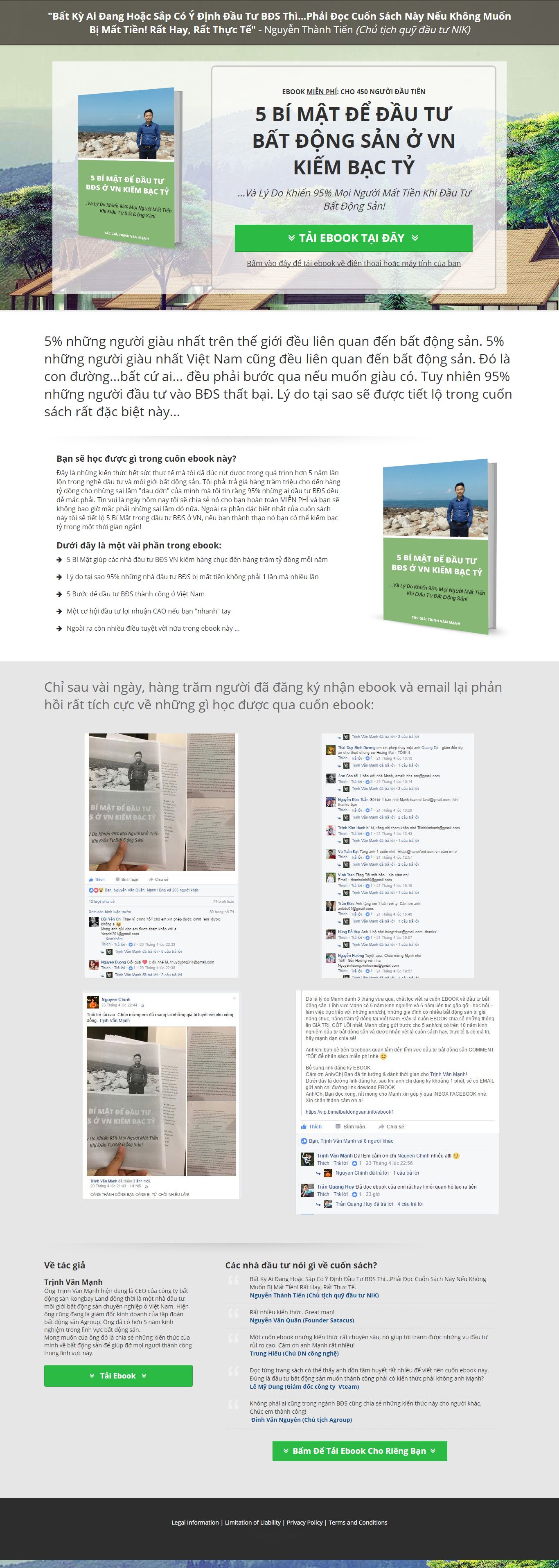 Thiết kế Web bất động sản vip.bimatbatdongsan.info