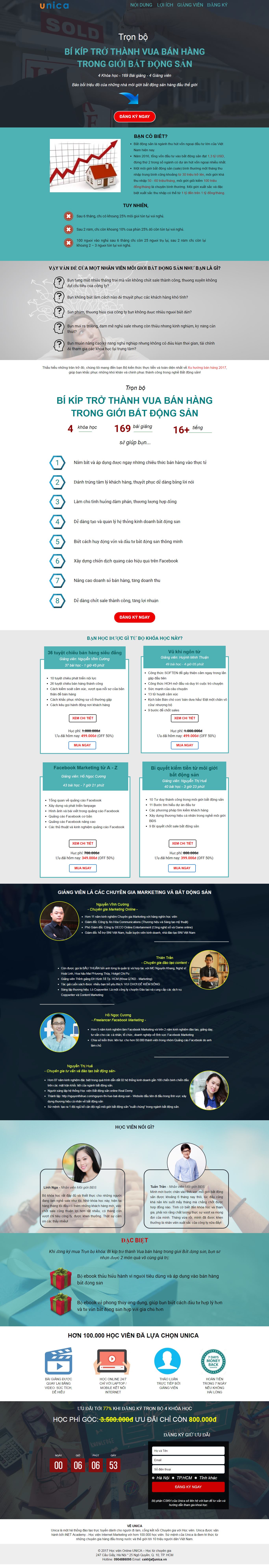 Thiết kế Web bất động sản banhangbds.unica.vn