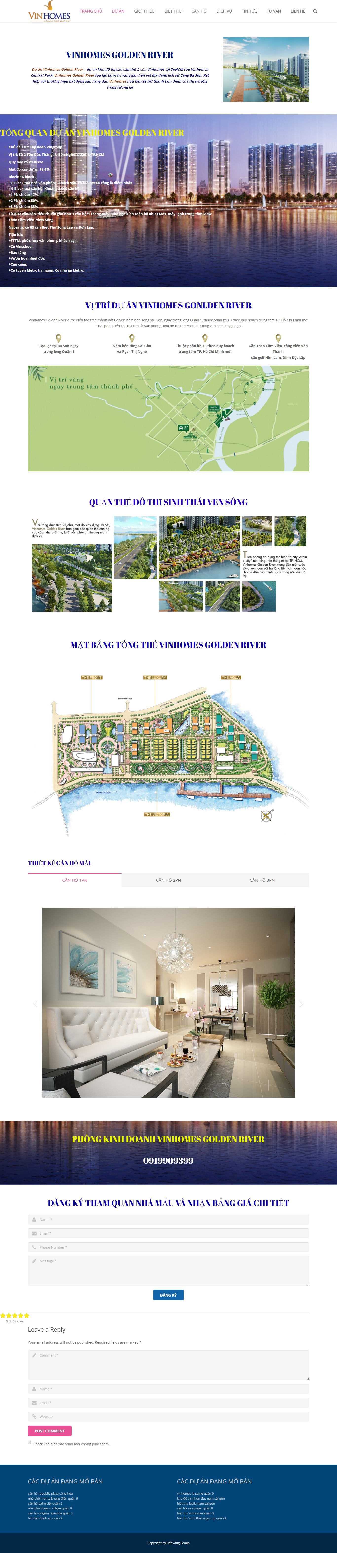 Thiết kế Web bất động sản batdongsanvincom.com.vn