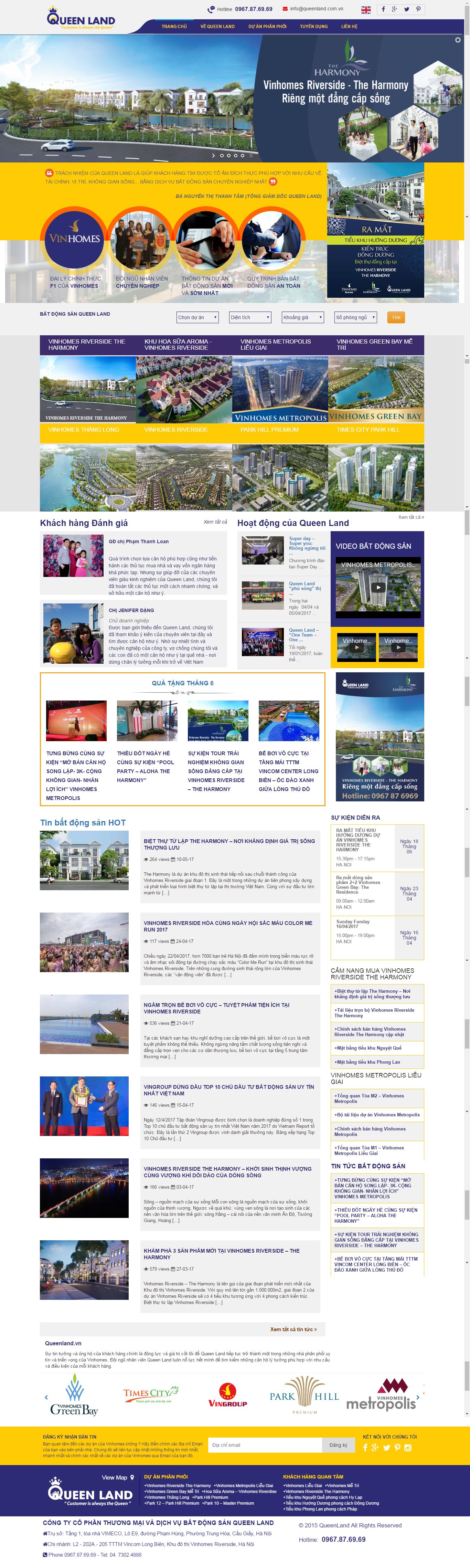 Thiết kế Web bất động sản queenland.vn