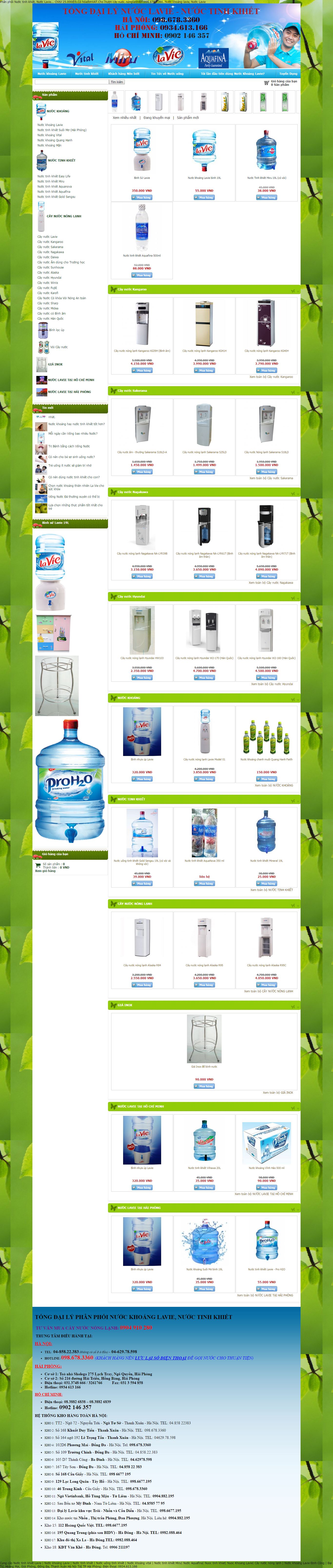 Thiết kế Web nước uống nuockhoanglavie.com.vn