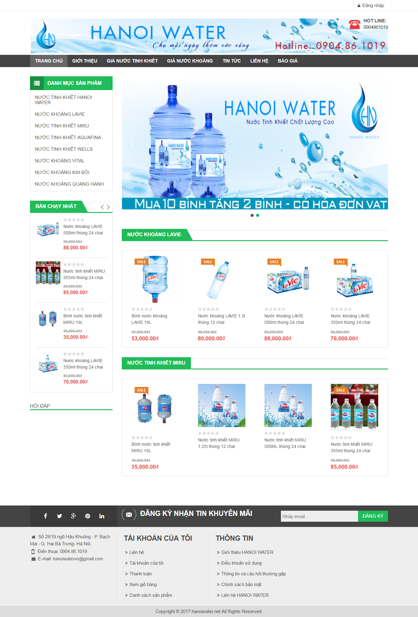 Thiết kế Web nước uống gianuoctinhkhiet.com