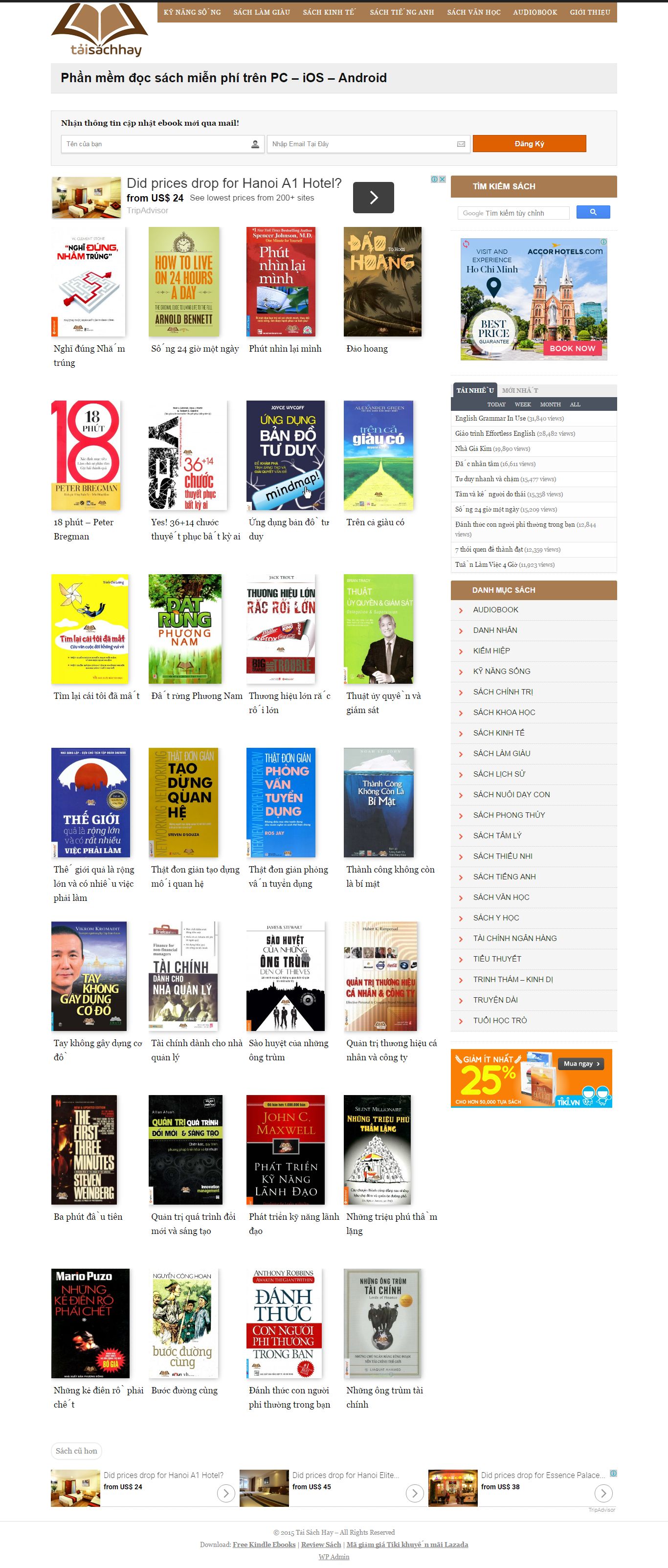 Thiết kế Web bán sách ebook taisachhay.com