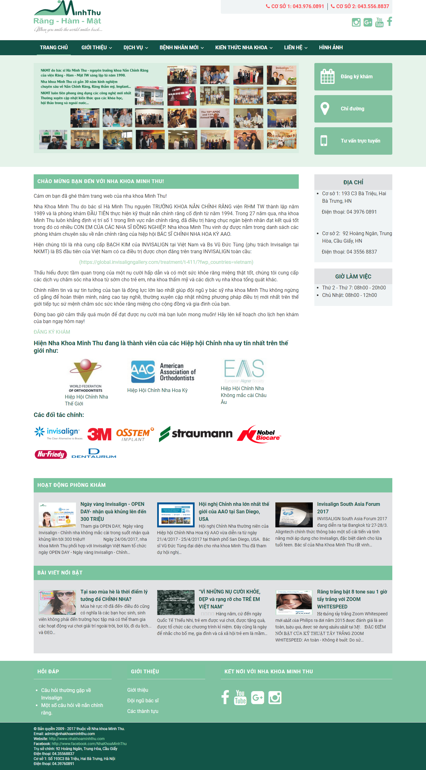 Thiết kế Web nha khoa nhakhoaminhthu.com