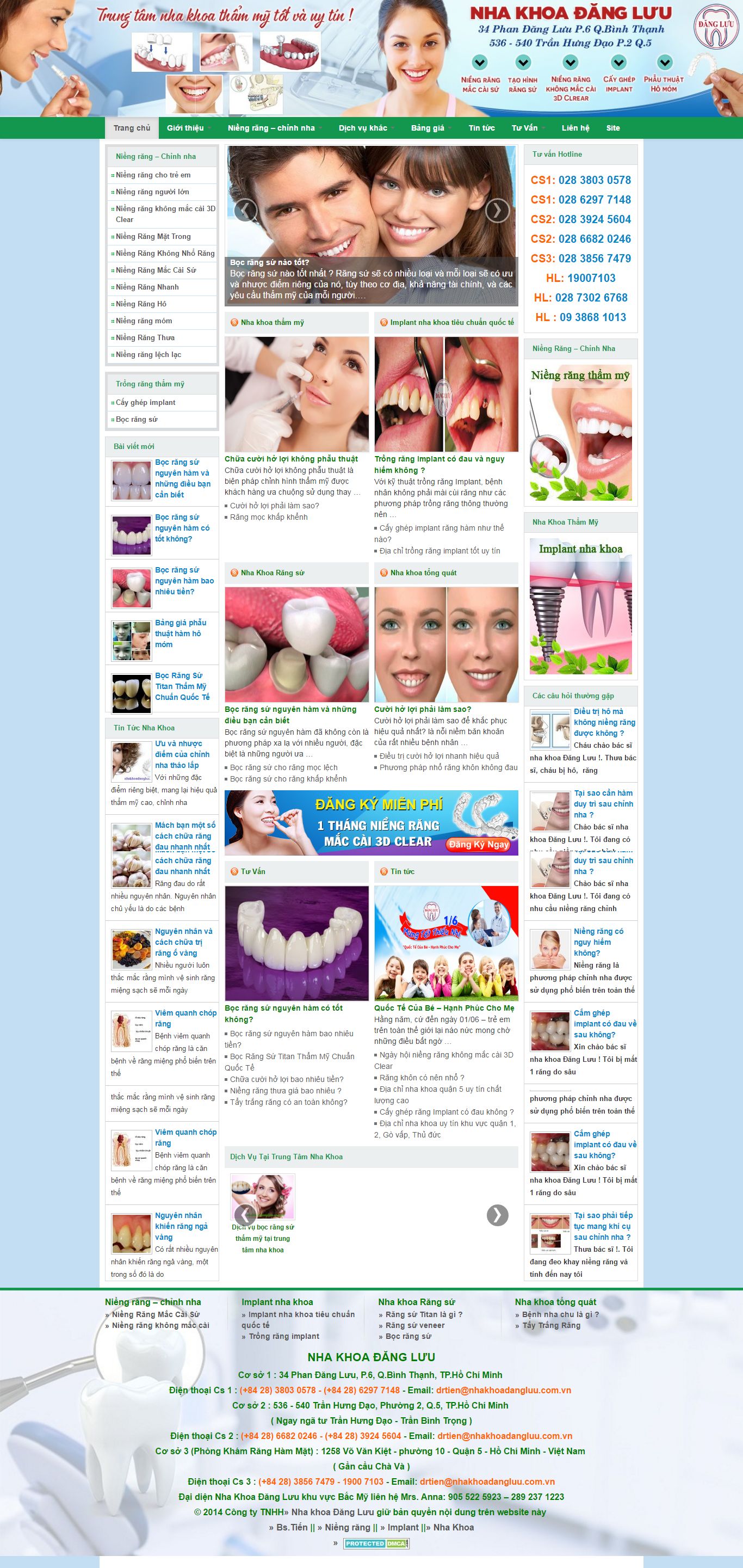 Thiết kế Web nha khoa nhakhoadangluu.com.vn