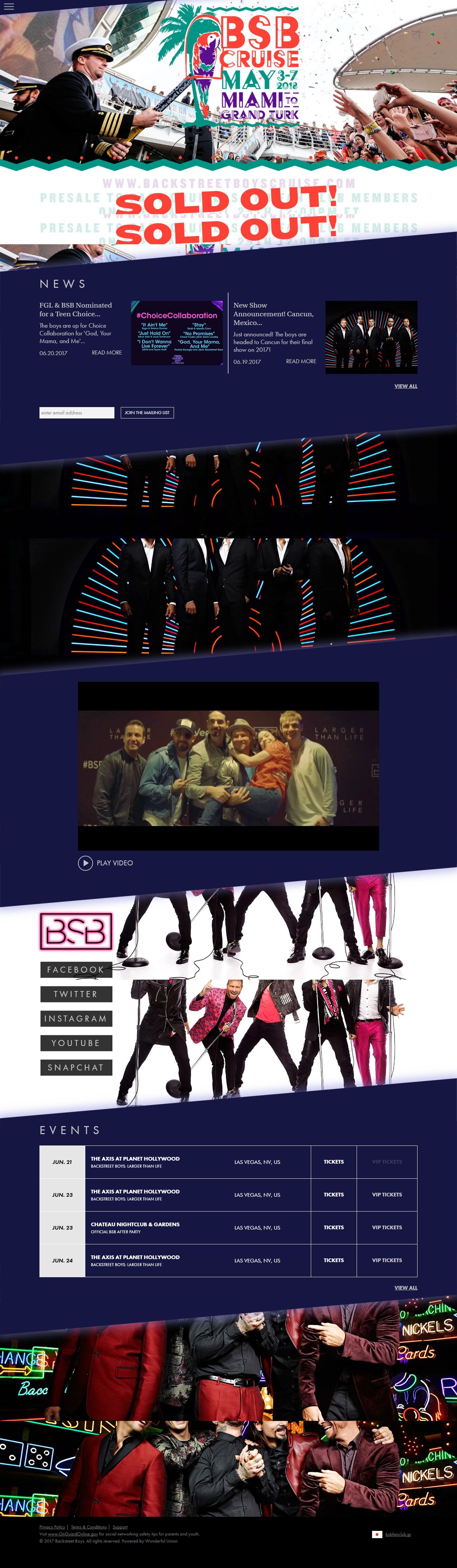 Thiết kế Web nghệ sĩ ca sĩ backstreetboys.com