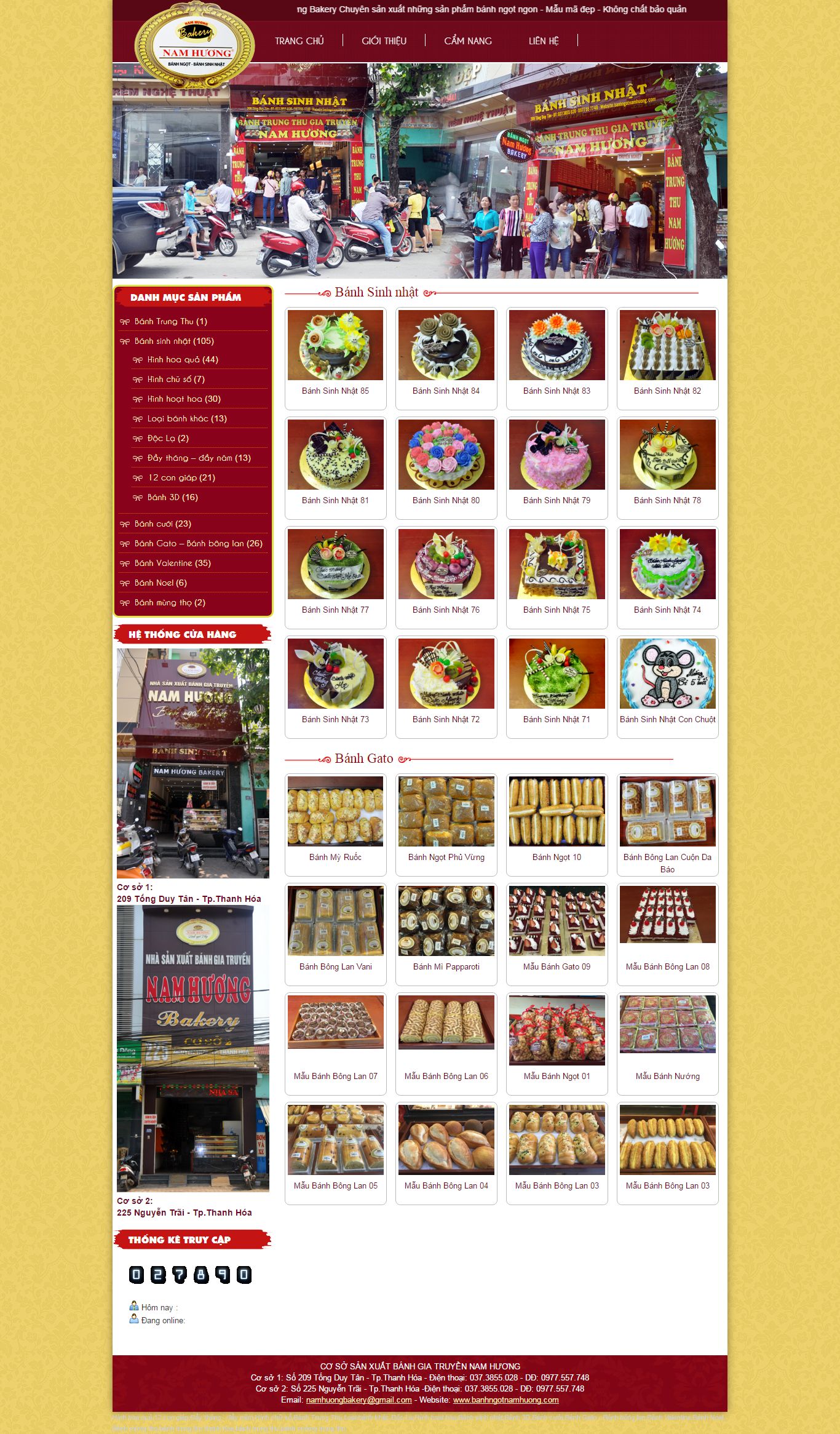 Thiết kế Web bánh sinh nhật banhngotnamhuong.com