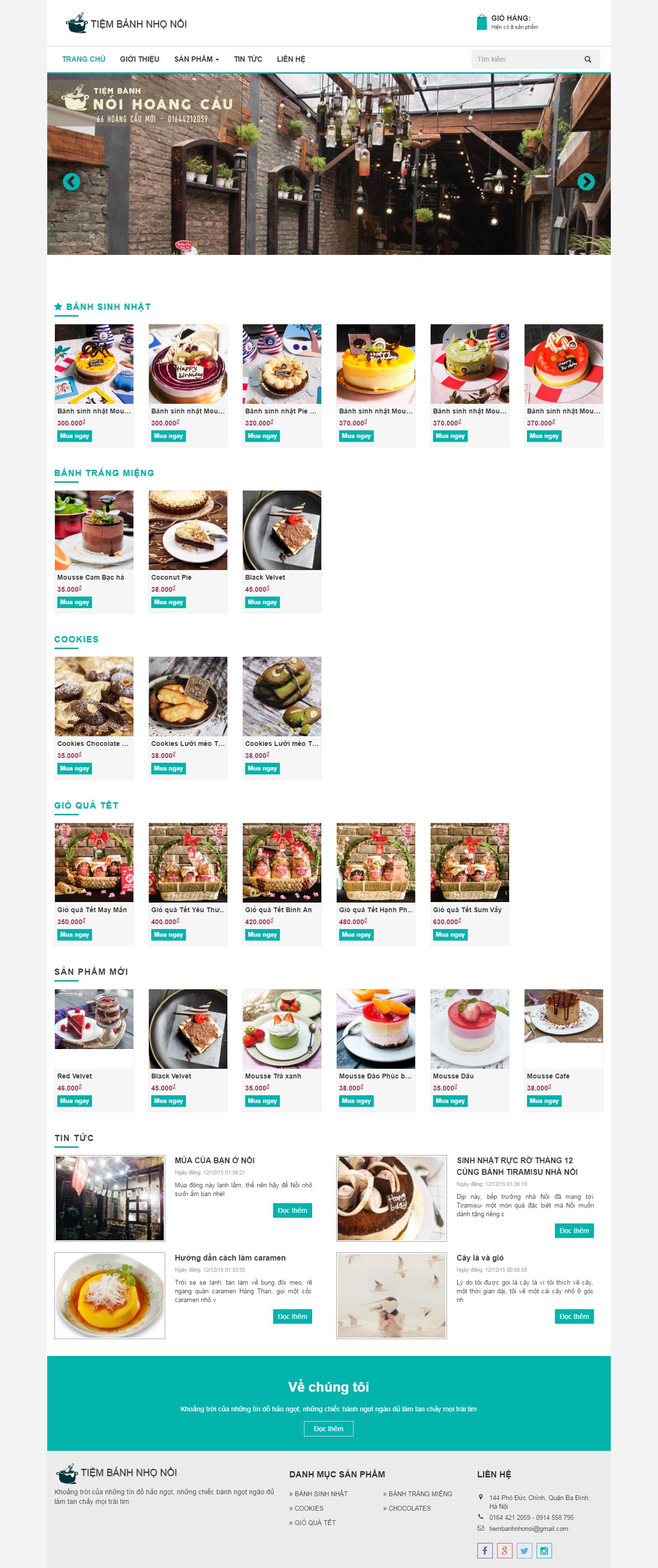 Thiết kế Web bánh sinh nhật noicake.vn