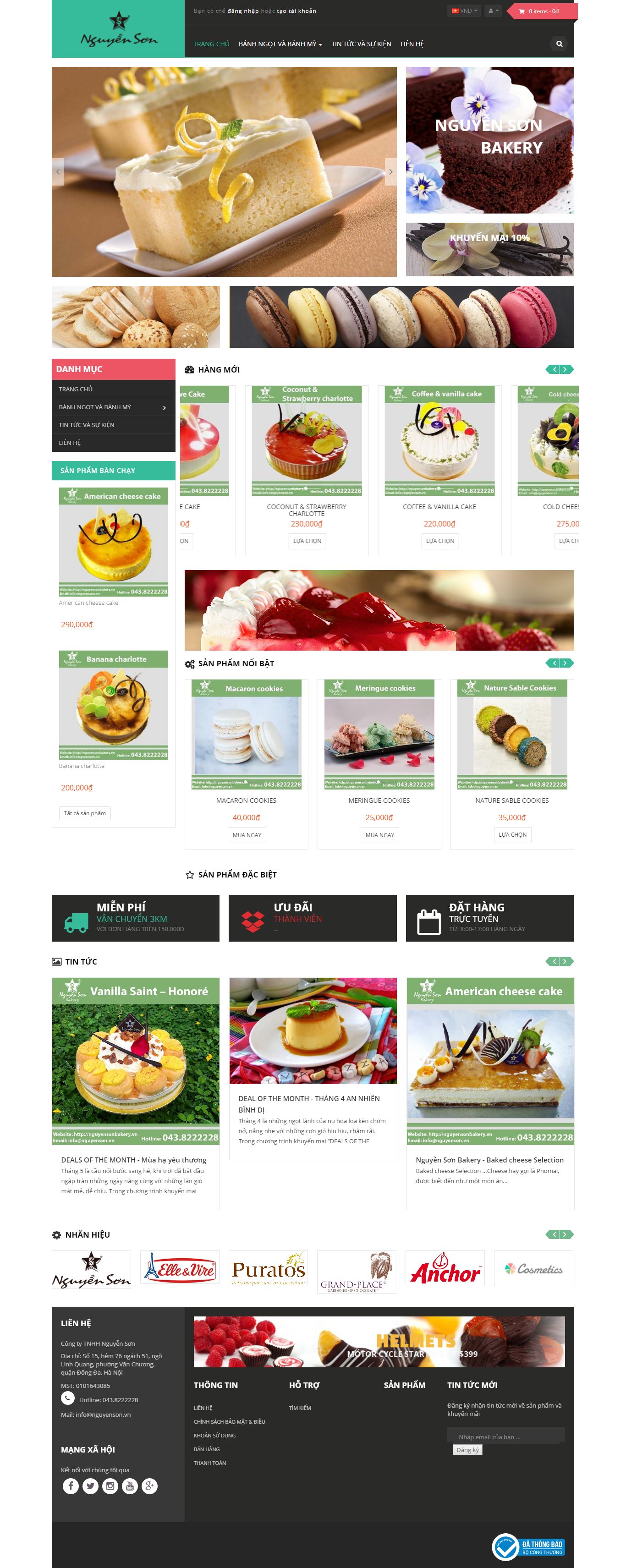 Thiết kế Web bánh sinh nhật nguyenson.info