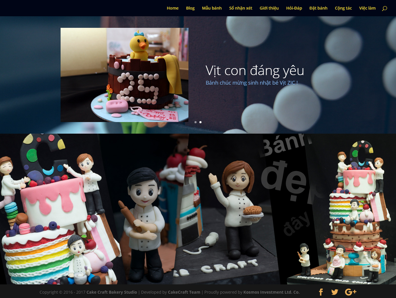 Thiết kế Web bánh sinh nhật cakecraft.vn