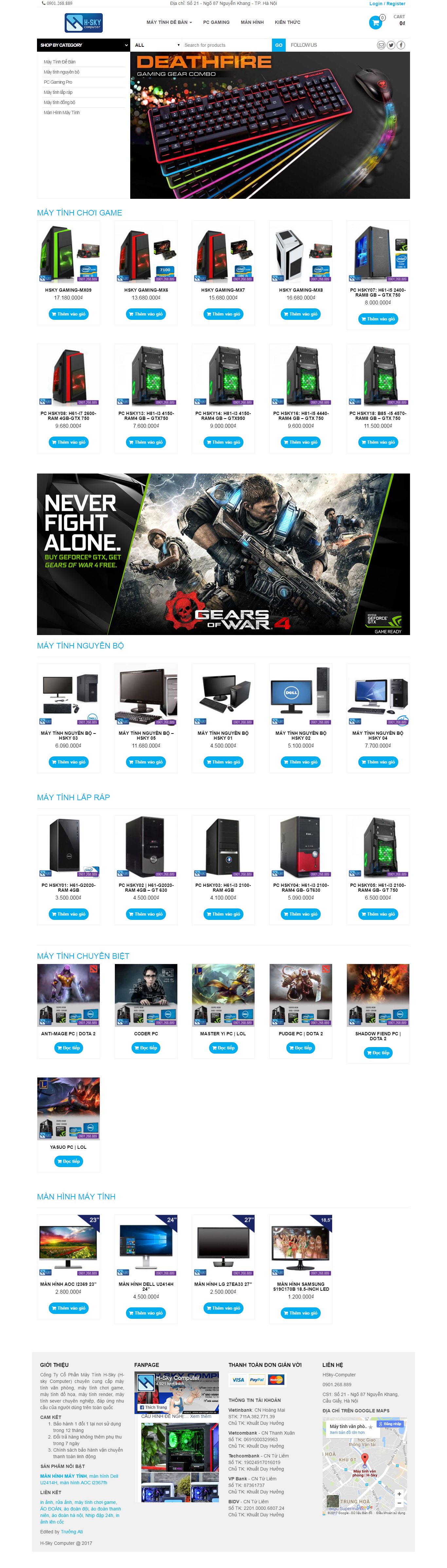 Thiết kế Web bán máy tính laptop maytinhvanphong.vn
