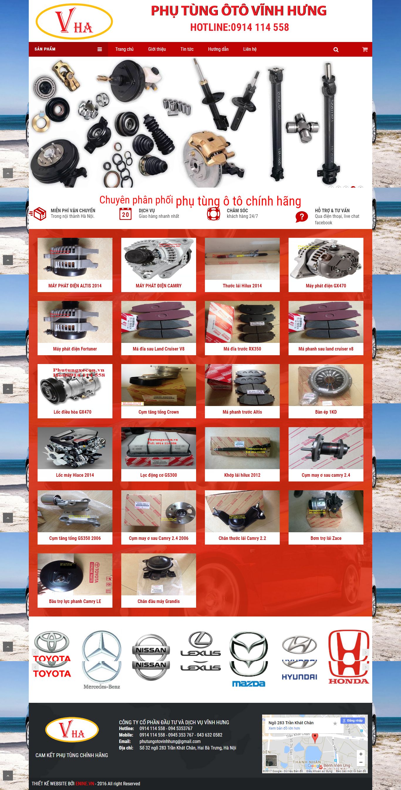 Thiết kế Web phụ tùng ô tô phutungxecon.vn