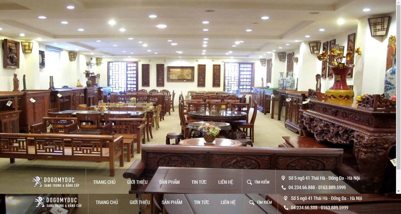 Thiết kế Web Đồ gỗ nội thất dogomyduc.vn
