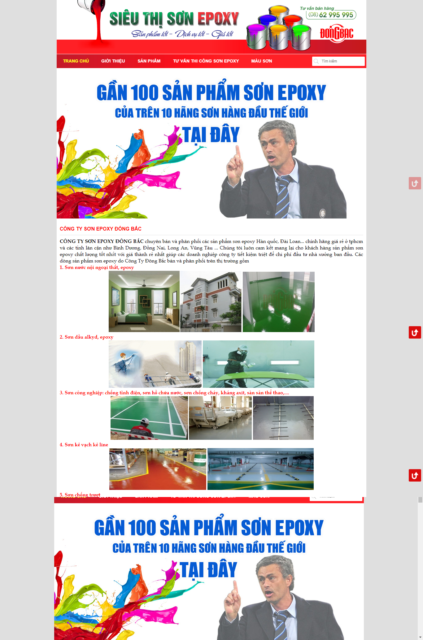 Thiết kế Web bán sơn sieuthisonepoxy.com