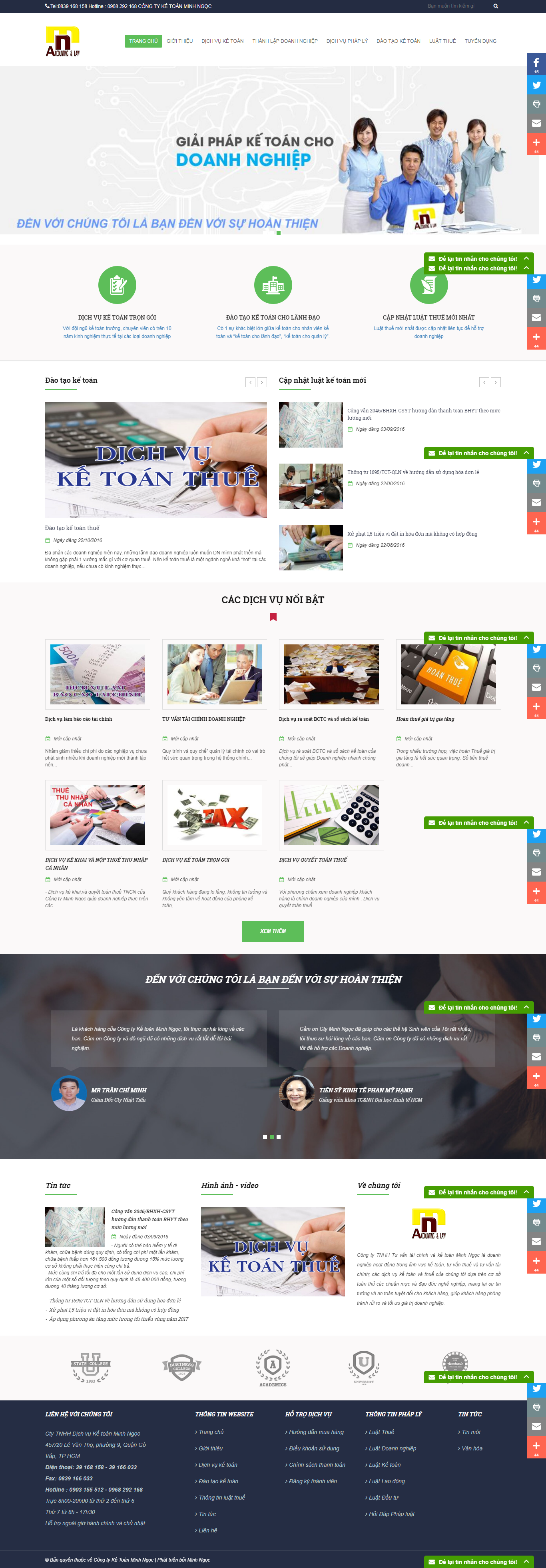 Thiết kế Web  ketoanminhngoc.vn