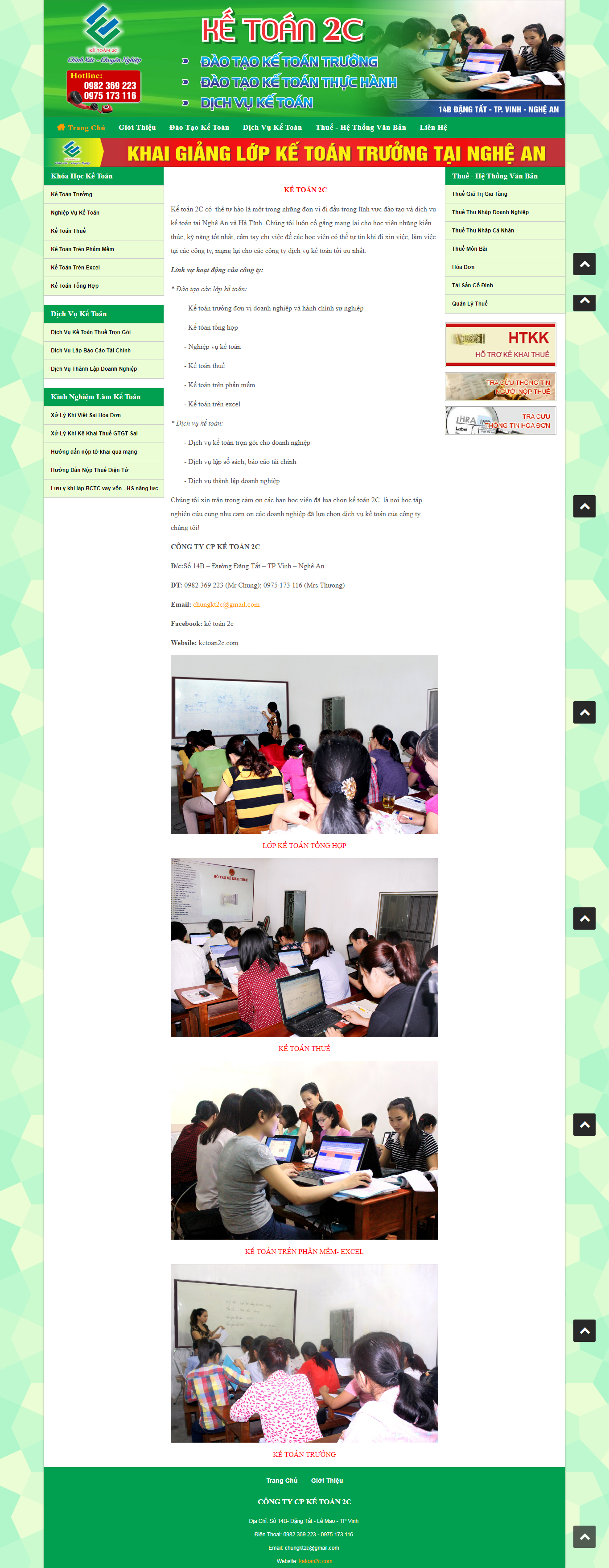 Thiết kế Web  ketoan2c.com