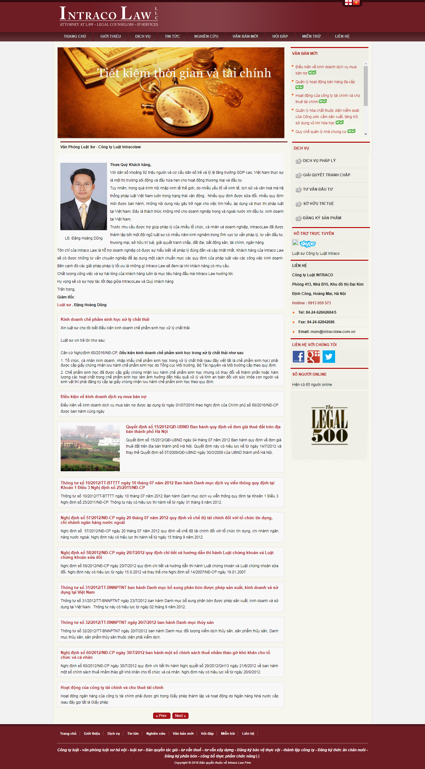 Thiết kế Web luật intracolaw.com.vn