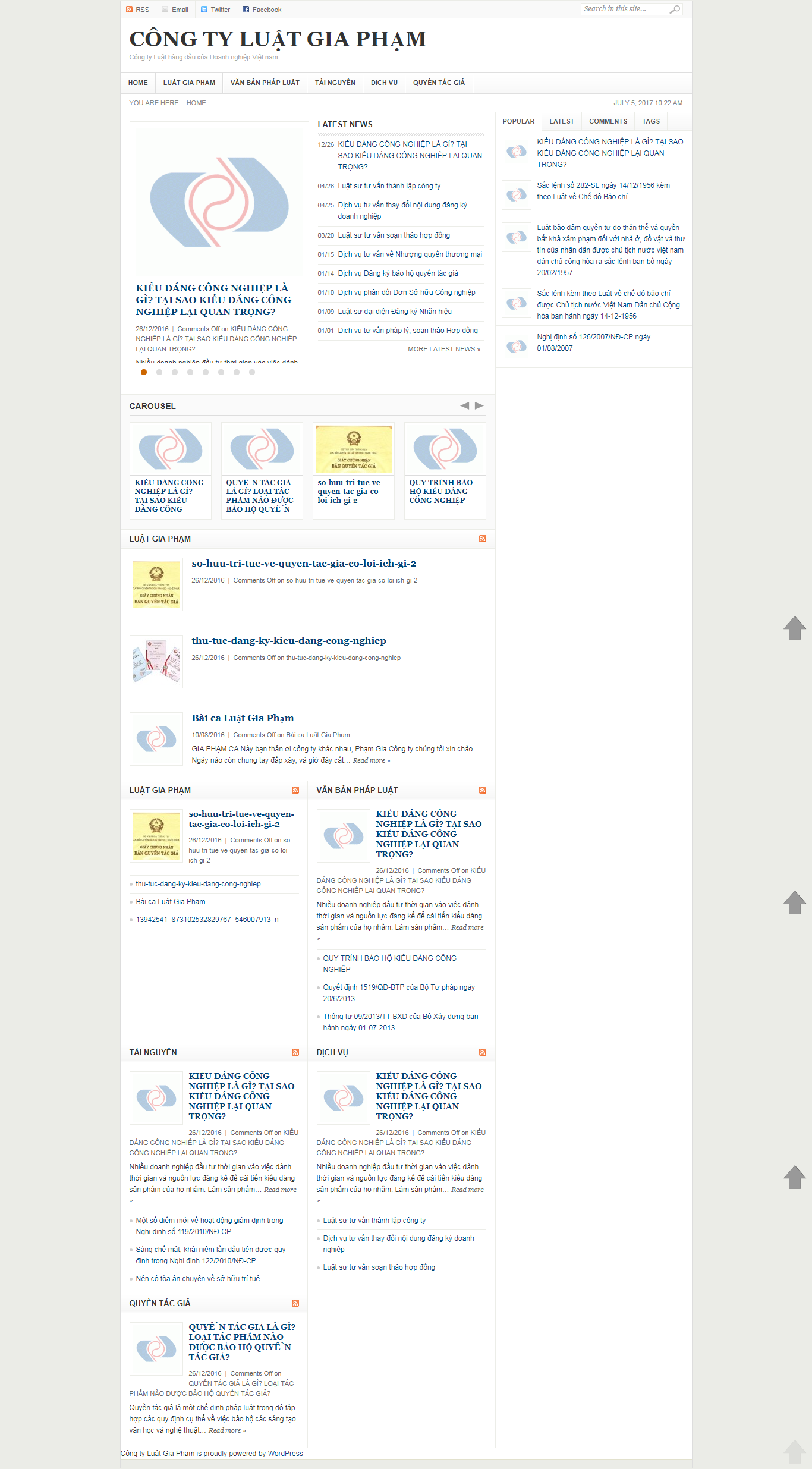 Thiết kế Web luật luatgiapham.com