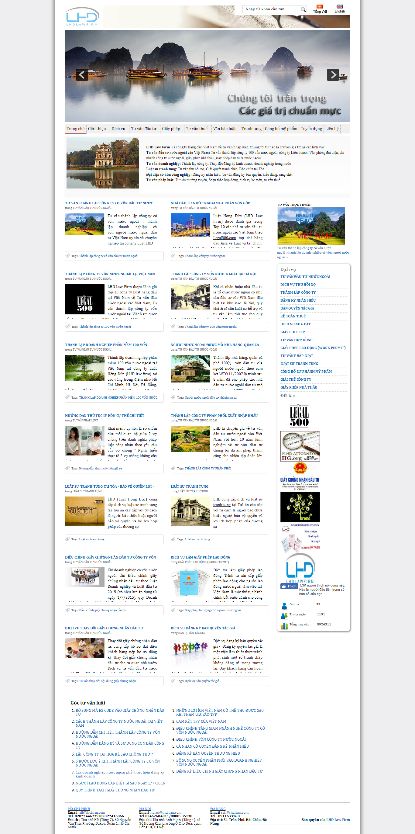 Thiết kế Web luật luathongduc.com