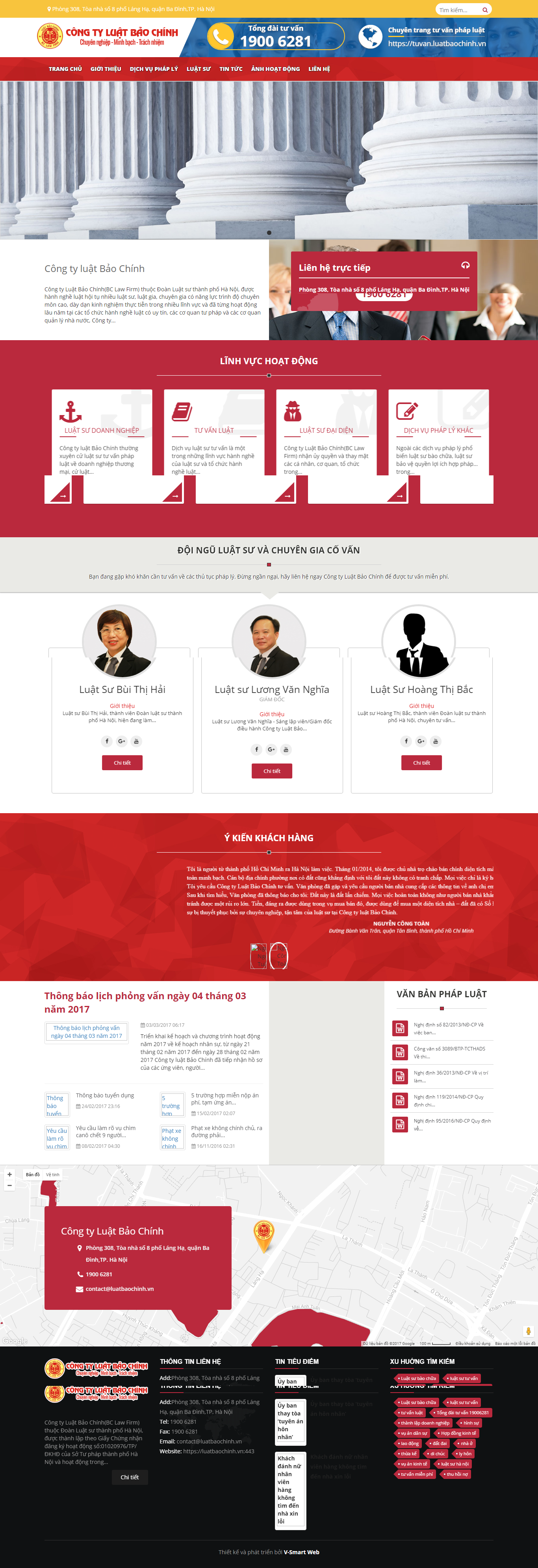 Thiết kế Web luật luatbaochinh.vn