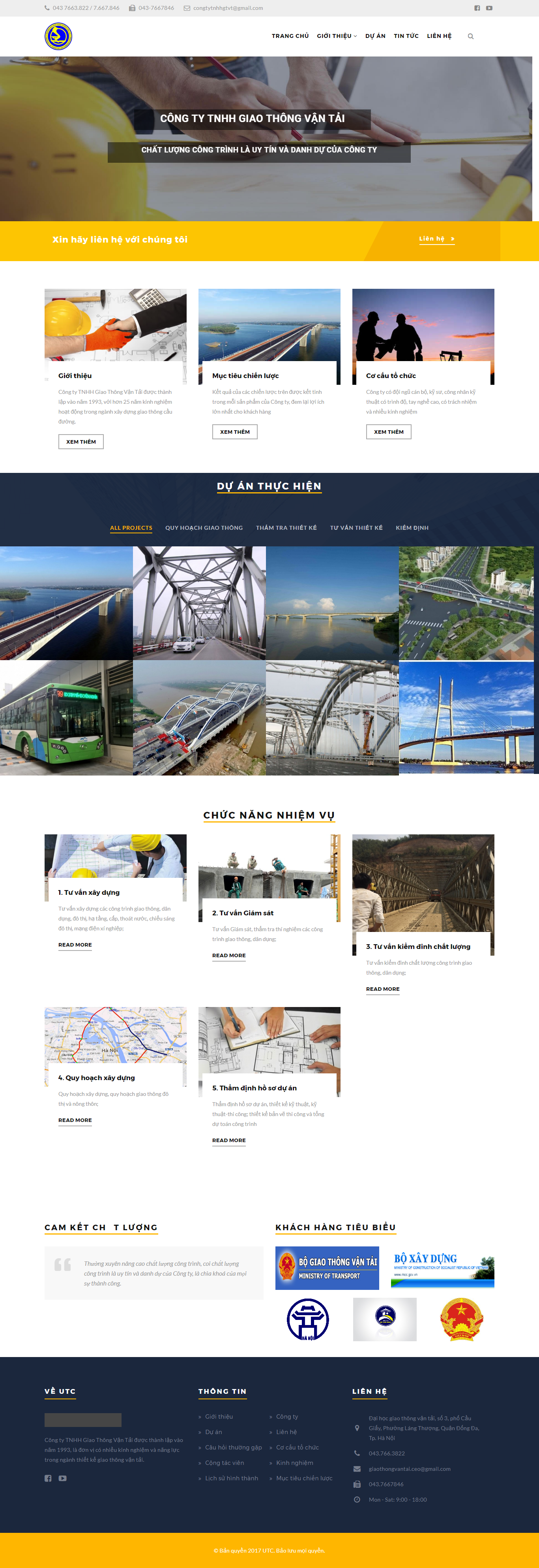 Thiết kế Web giao thông vận tải uct.vn