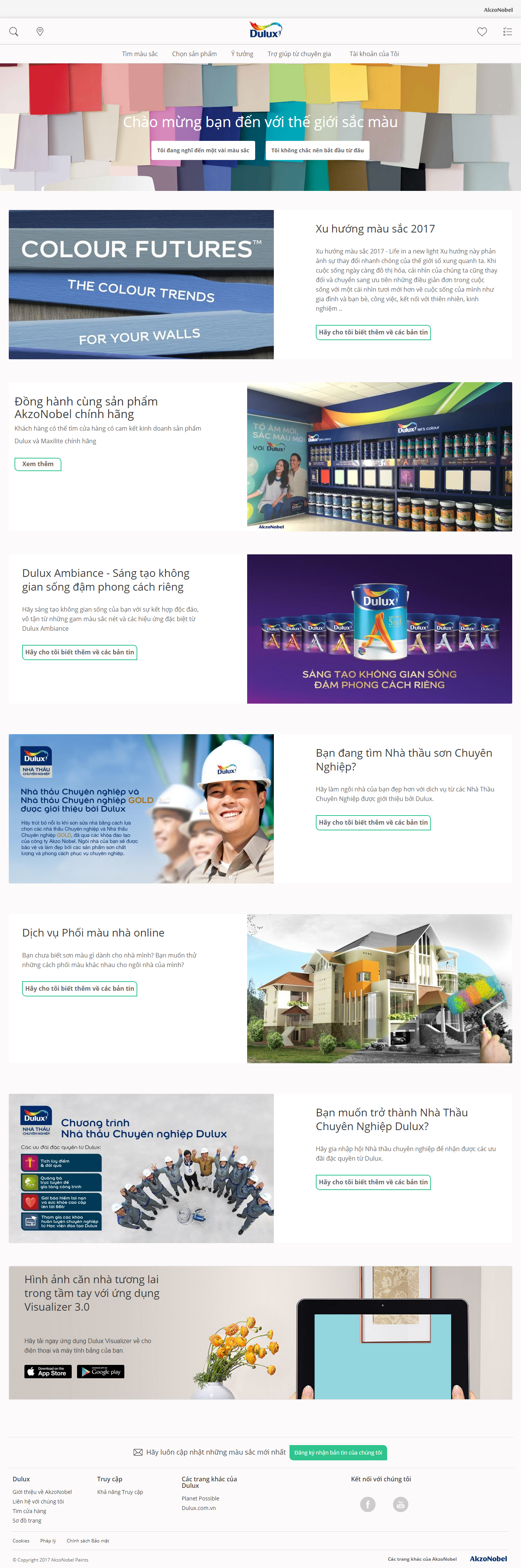 Thiết kế Web bán sơn dulux.vn