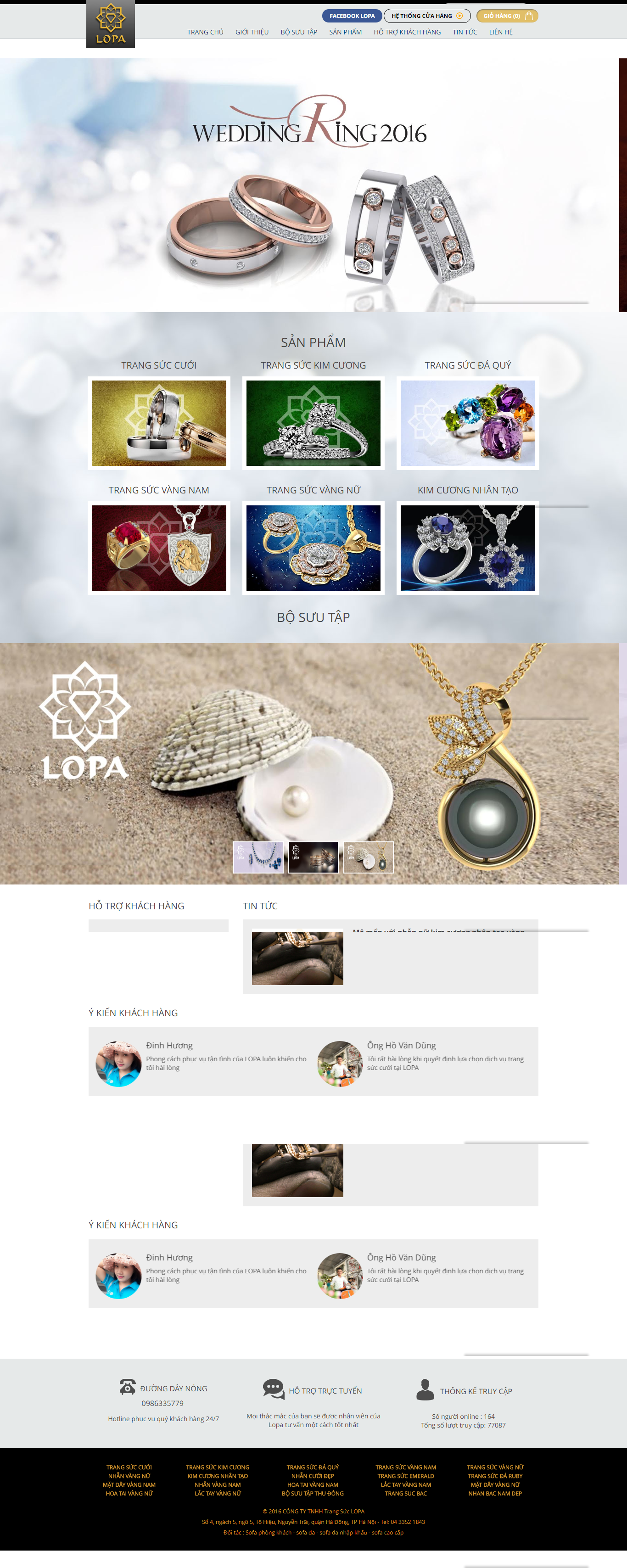 Thiết kế Web vàng bạc trang sức trangsuclopa.com