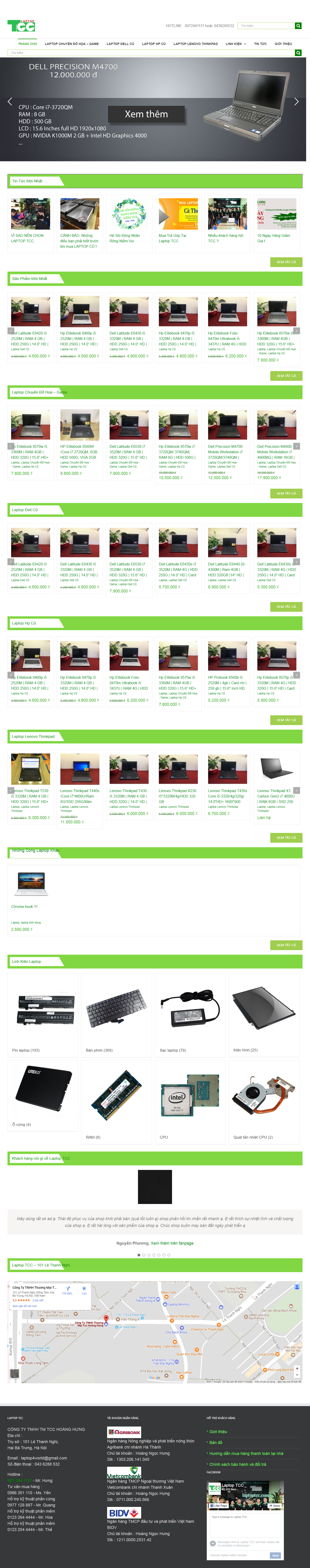Thiết kế Web bán máy tính laptop laptoptcc.com