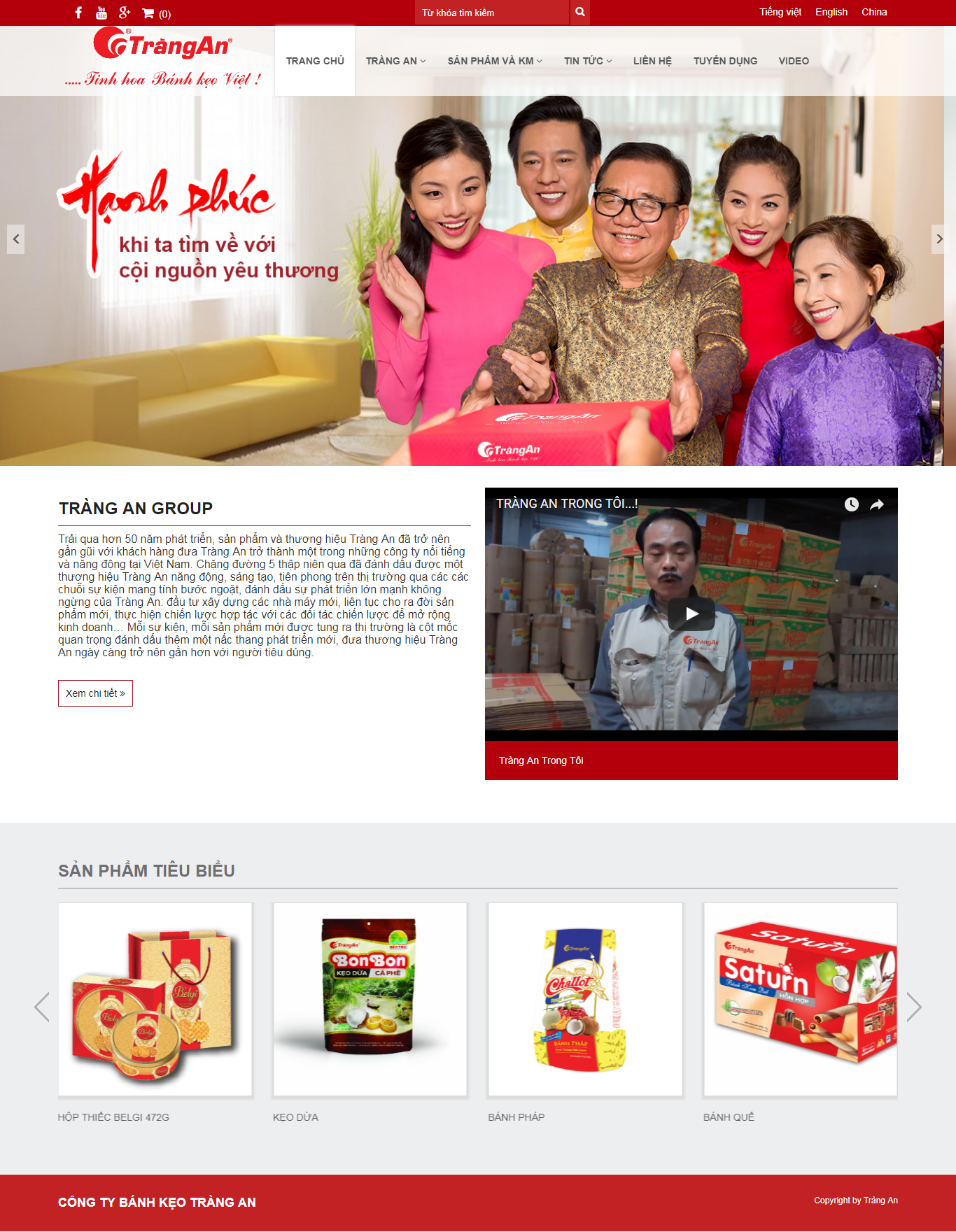 Thiết kế Web bán bánh kẹo trangan.com.vn