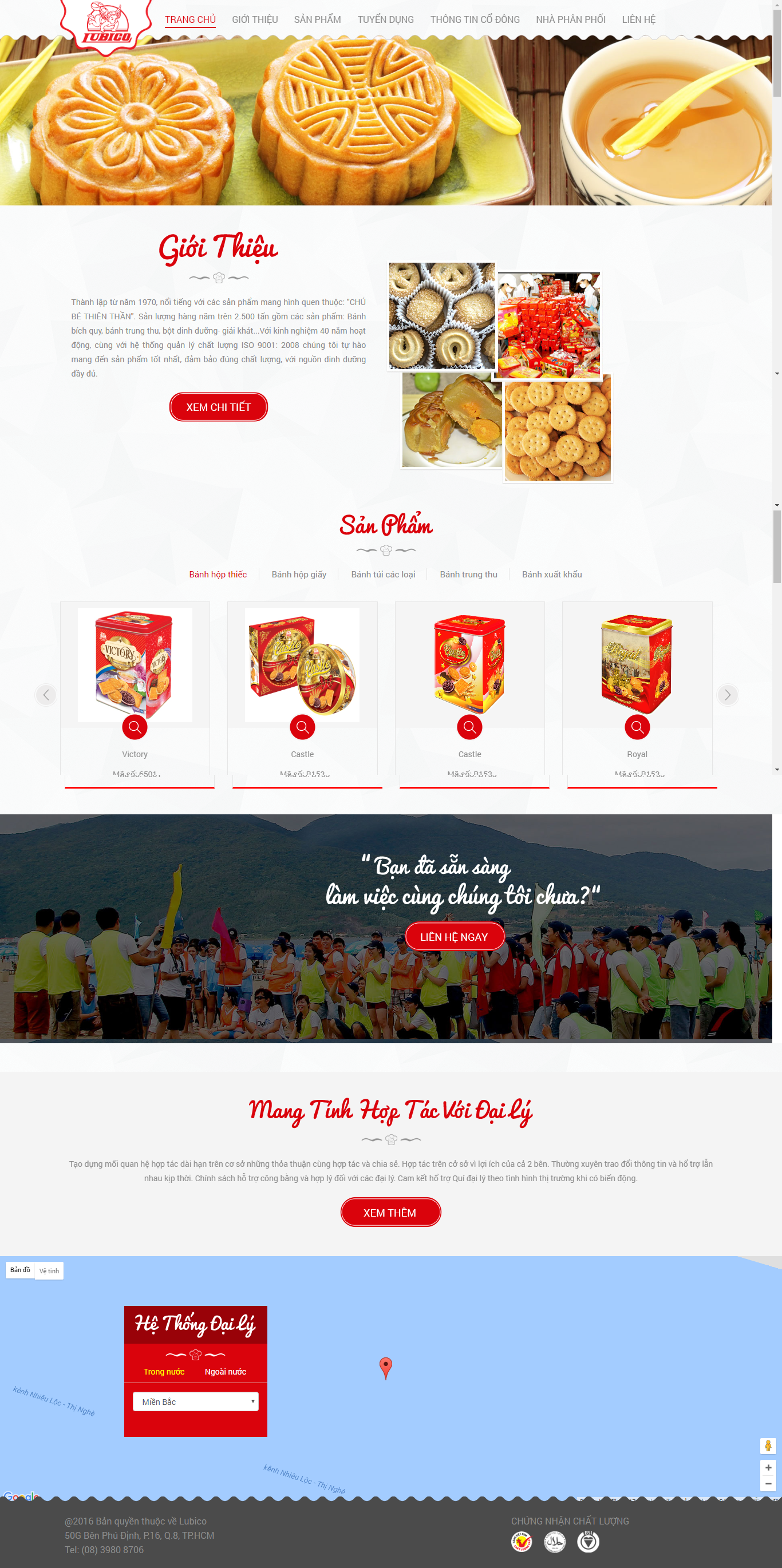 Thiết kế Web bán bánh kẹo lubico.vn