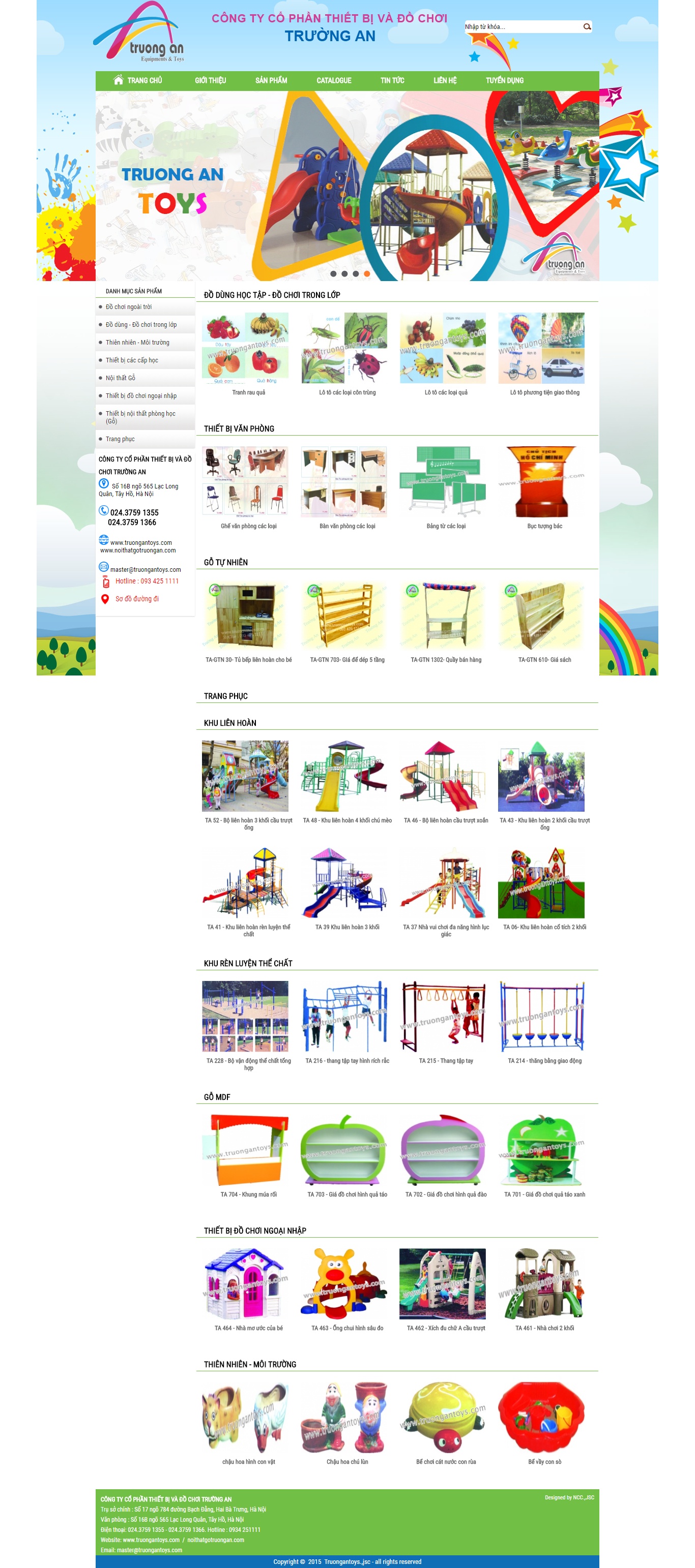 Thiết kế Web bán Đồ chơi trẻ em truongantoys.com