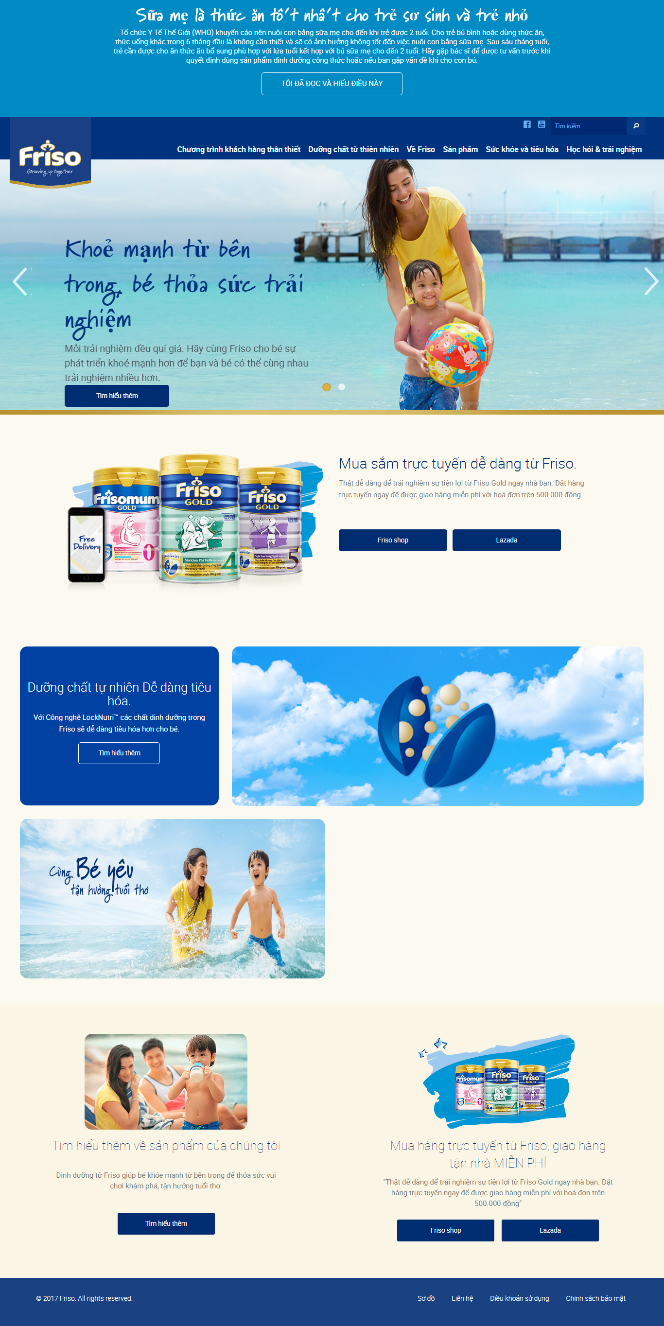 Thiết kế Web bán sữa friso.com.vn