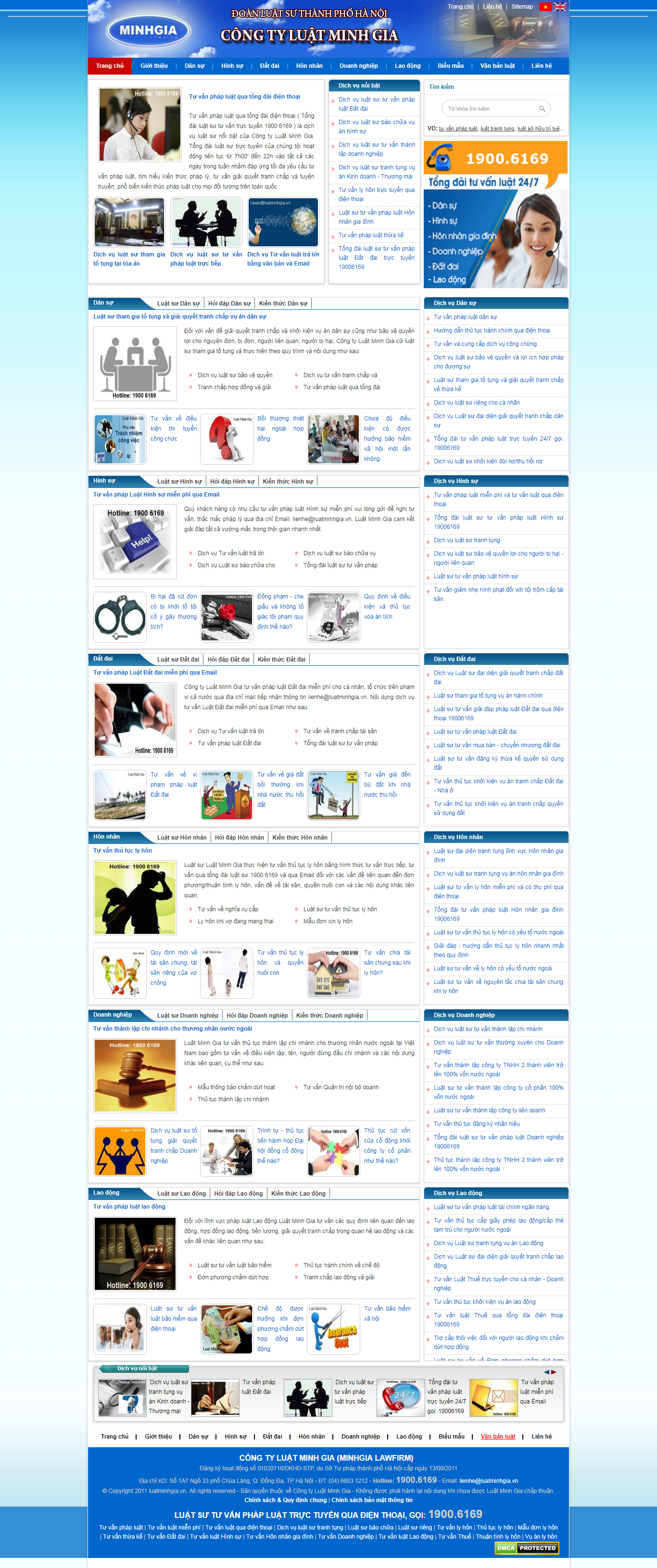 Thiết kế Web luật luatminhgia.com.vn
