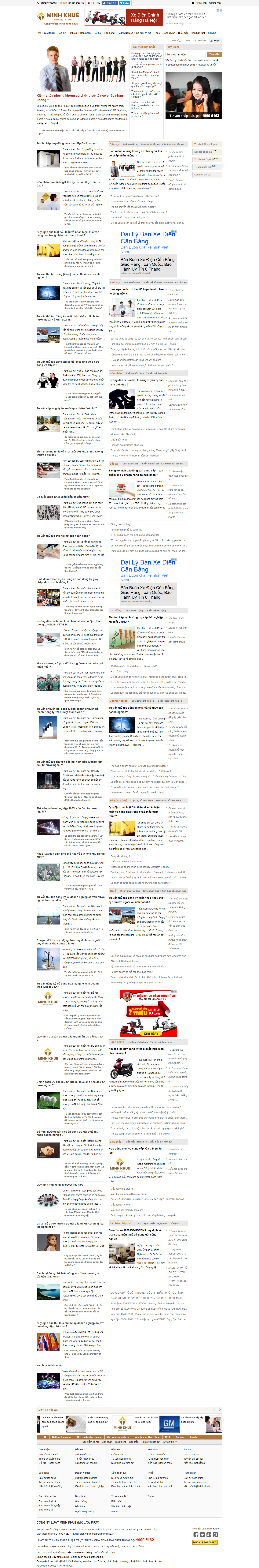 Thiết kế Web luật luatminhkhue.vn