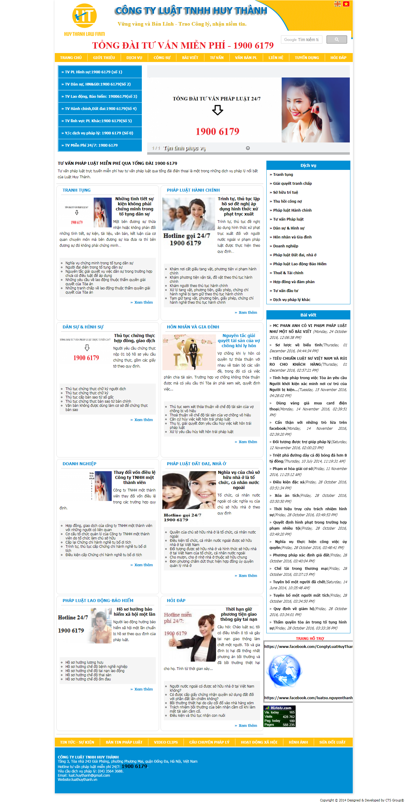 Thiết kế Web luật luathuythanh.vn