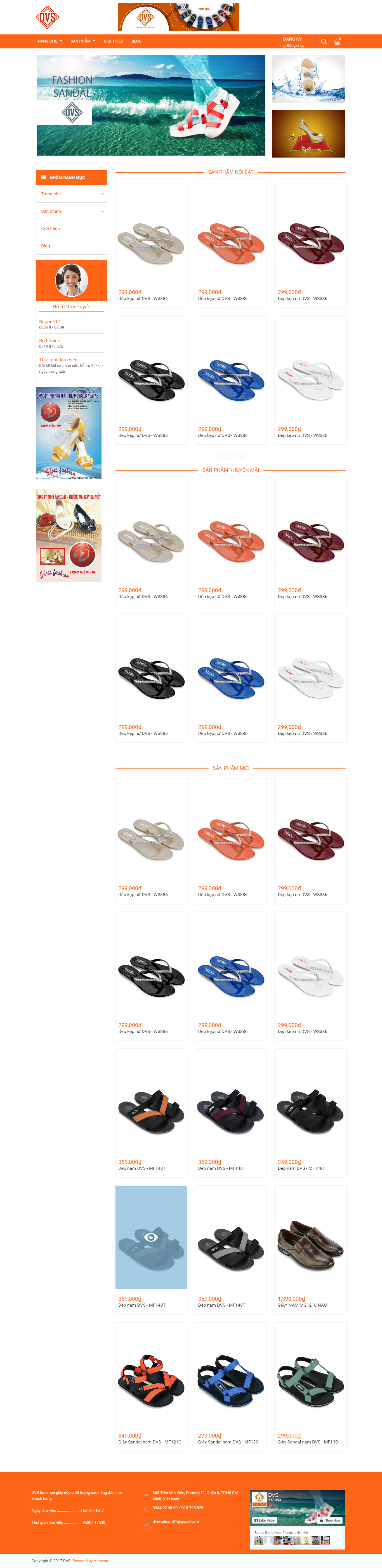 Thiết kế Web bán giày dép daivietshoes.vn