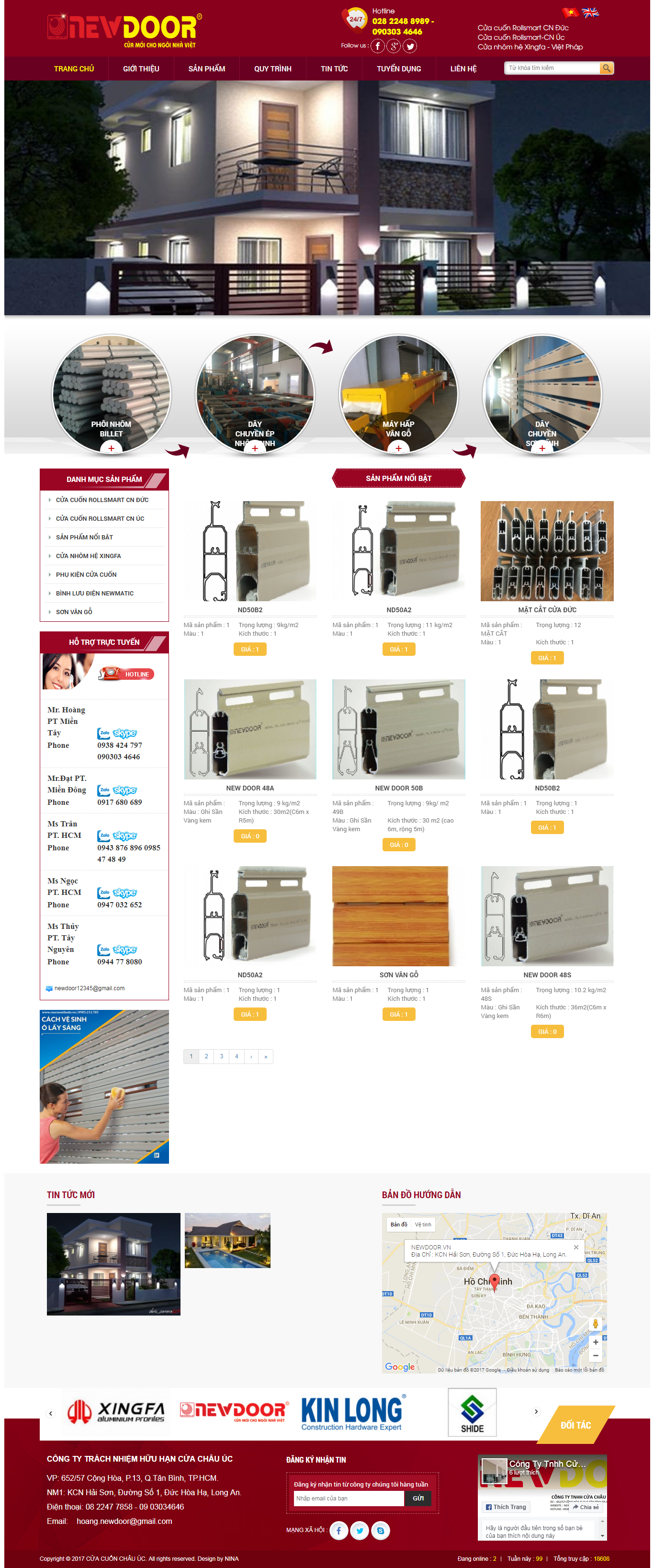 Thiết kế Web bán cửa newdoor.vn