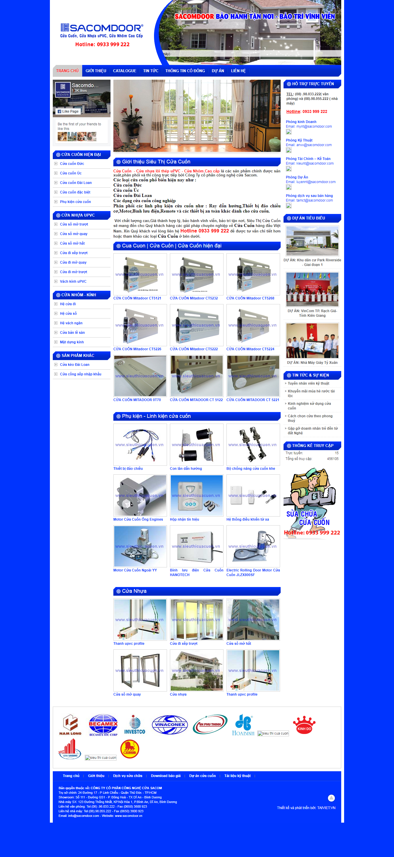 Thiết kế Web bán cửa sieuthicuacuon.vn