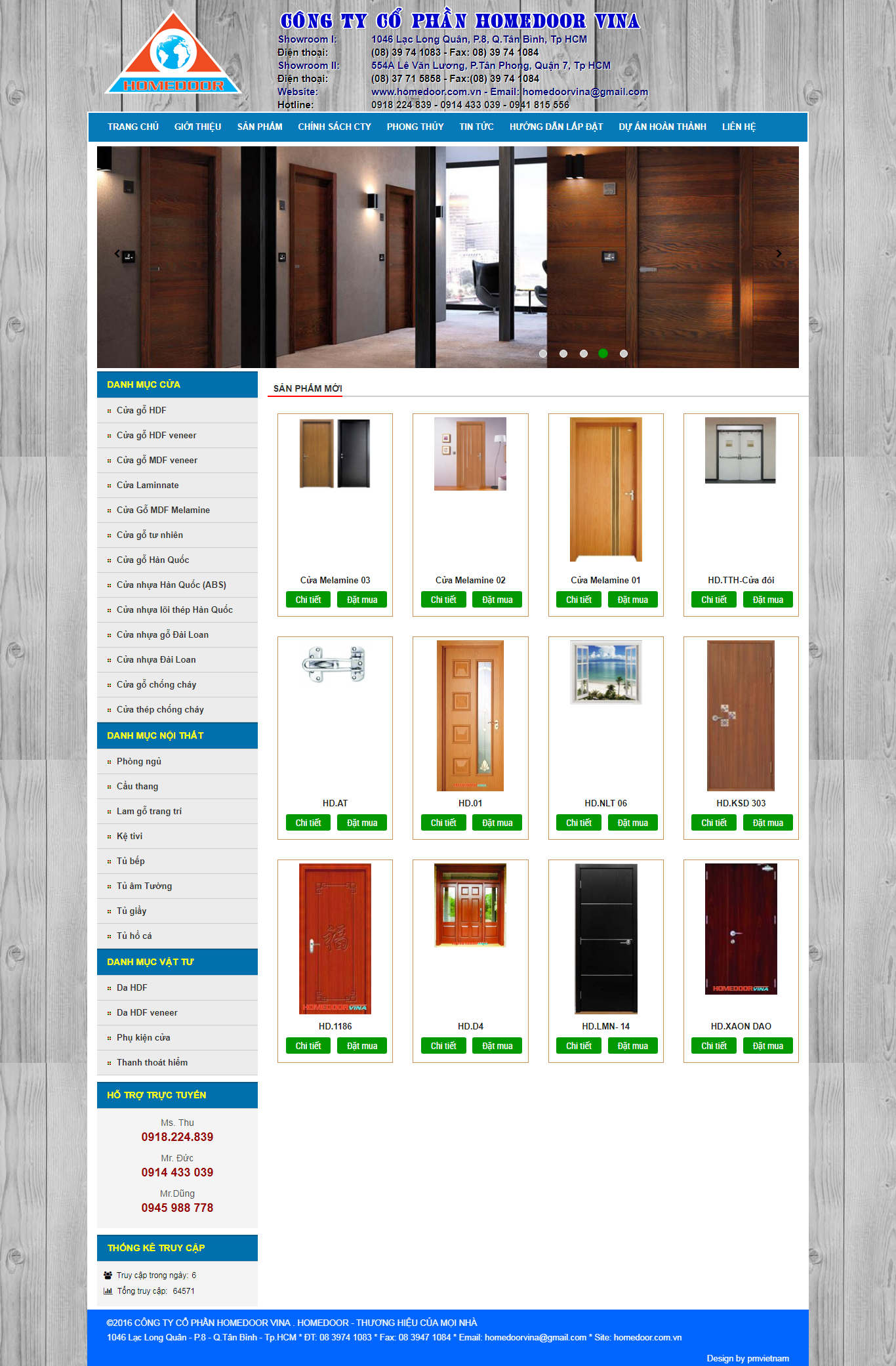 Thiết kế Web bán cửa homedoor.com.vn