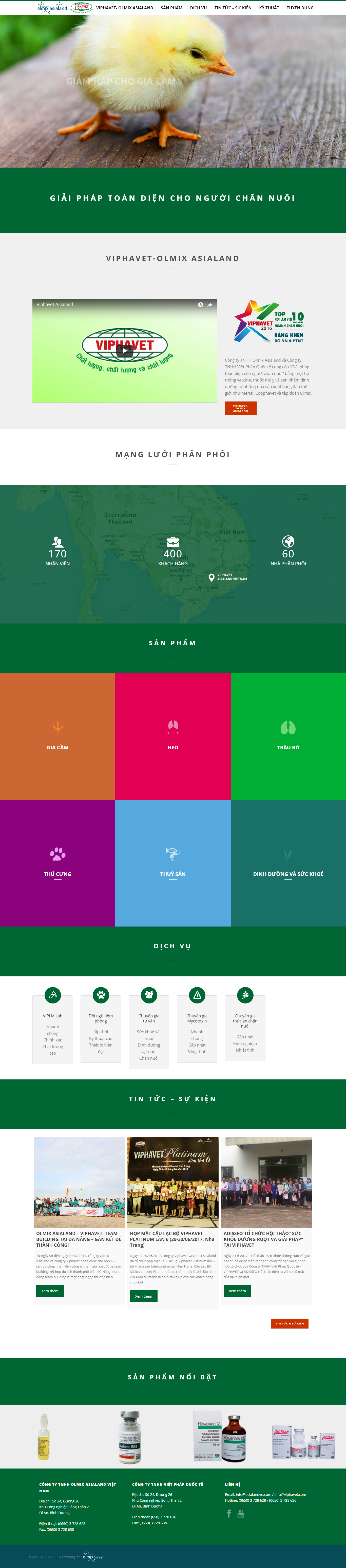 Thiết kế Web dịch vụ thú y viphavet.com