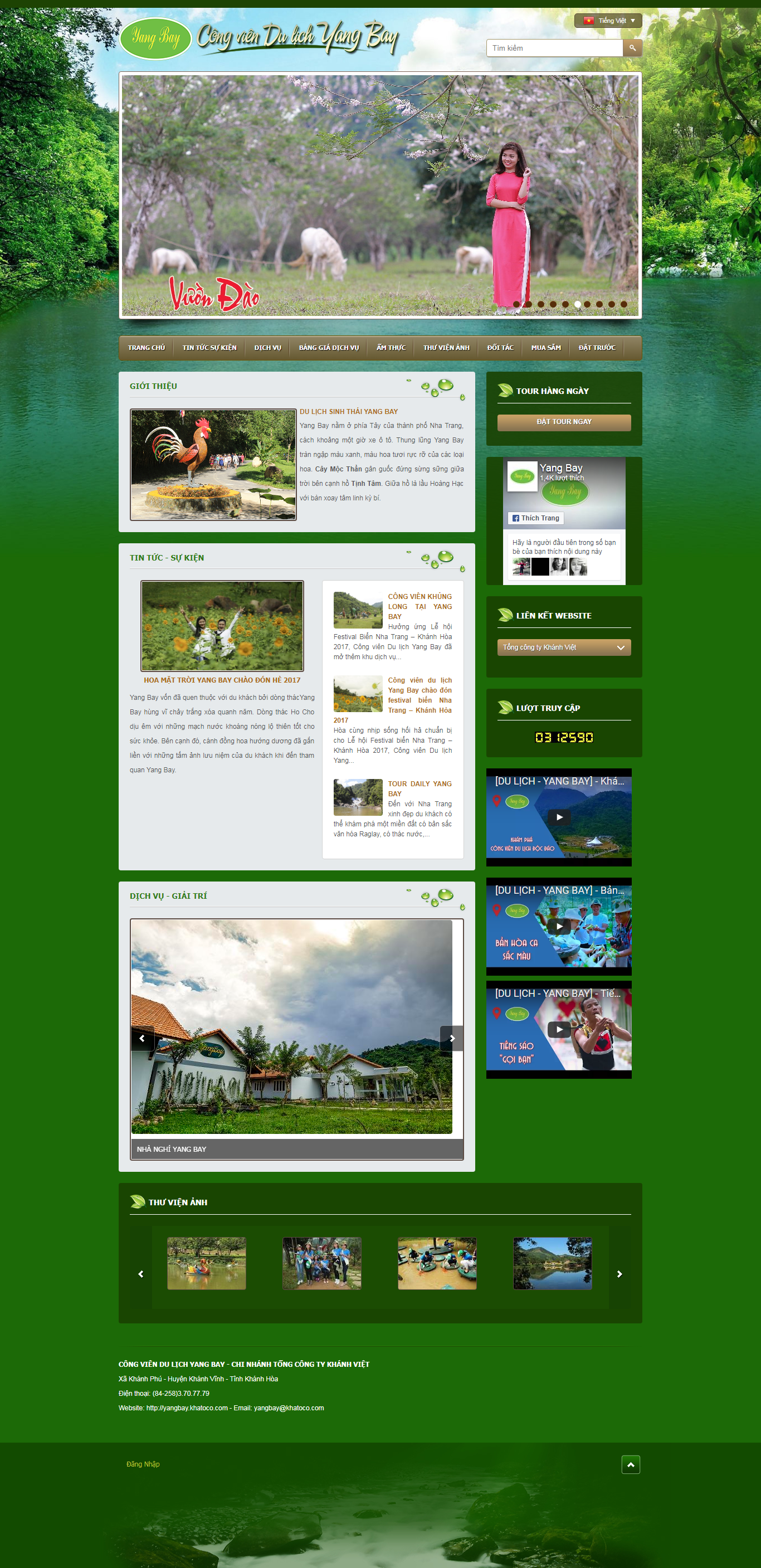Thiết kế Web  yangbay.khatoco.com
