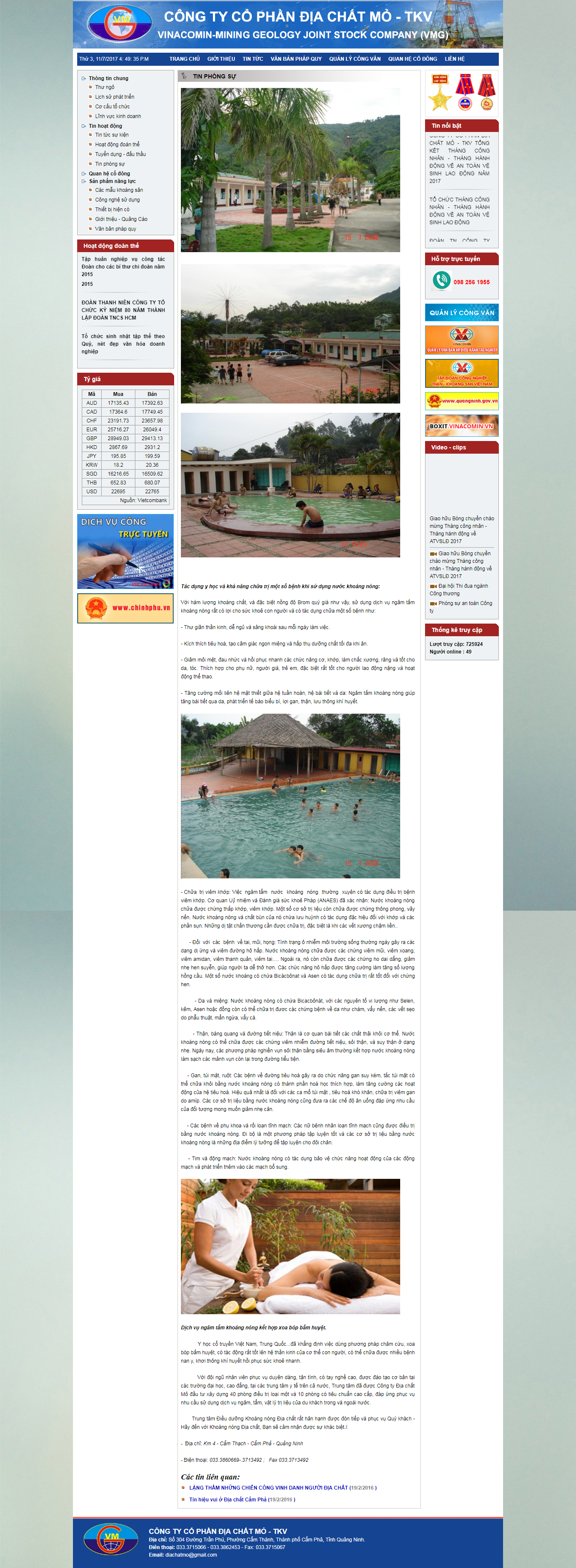 Thiết kế Web  minegeology.vn