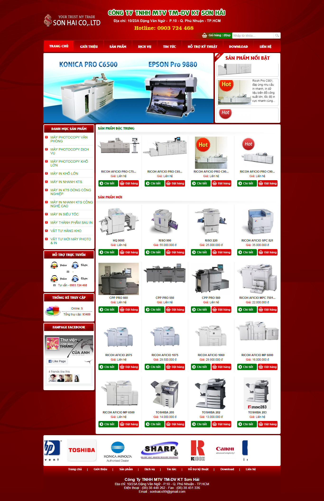 Thiết kế Web máy in máy photocopy mayphotocopy.net.vn