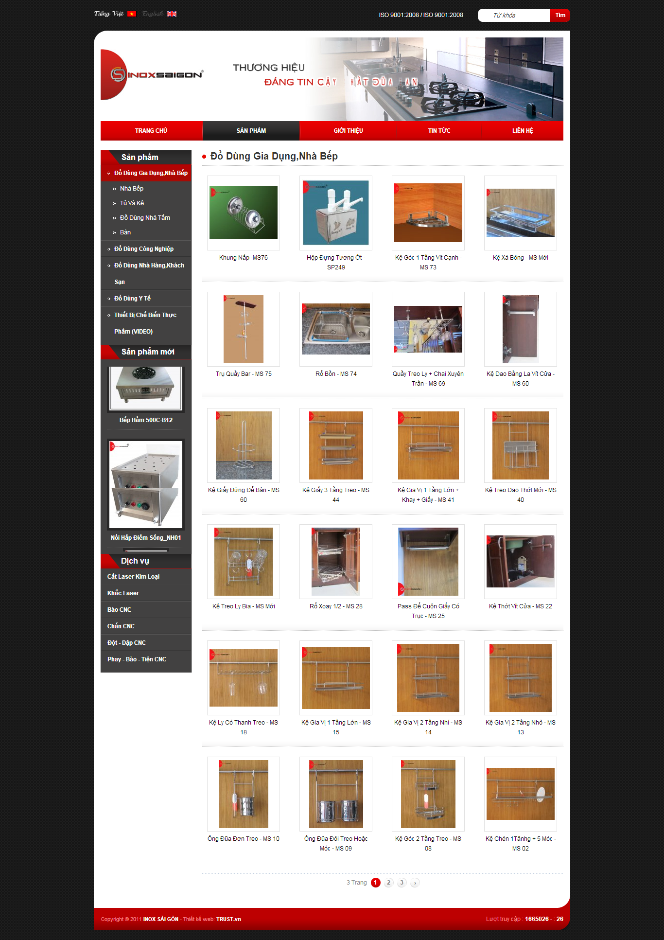 Thiết kế Web Đồ dùng inox inoxsaigon.com