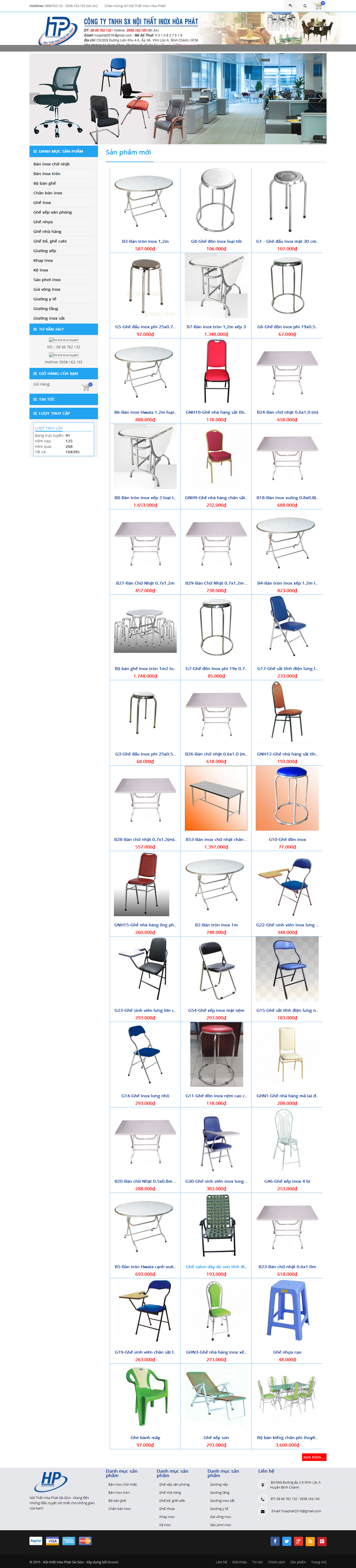 Thiết kế Web Đồ dùng inox noithathoaphatsg.com