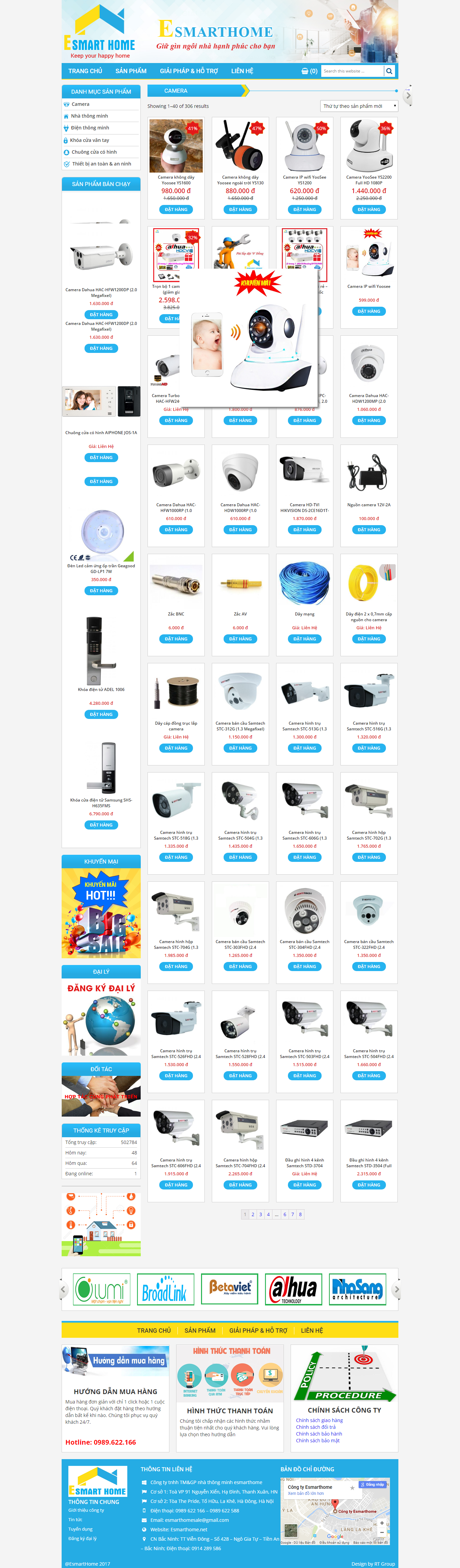 Thiết kế Web camera quan sát esmarthome.net