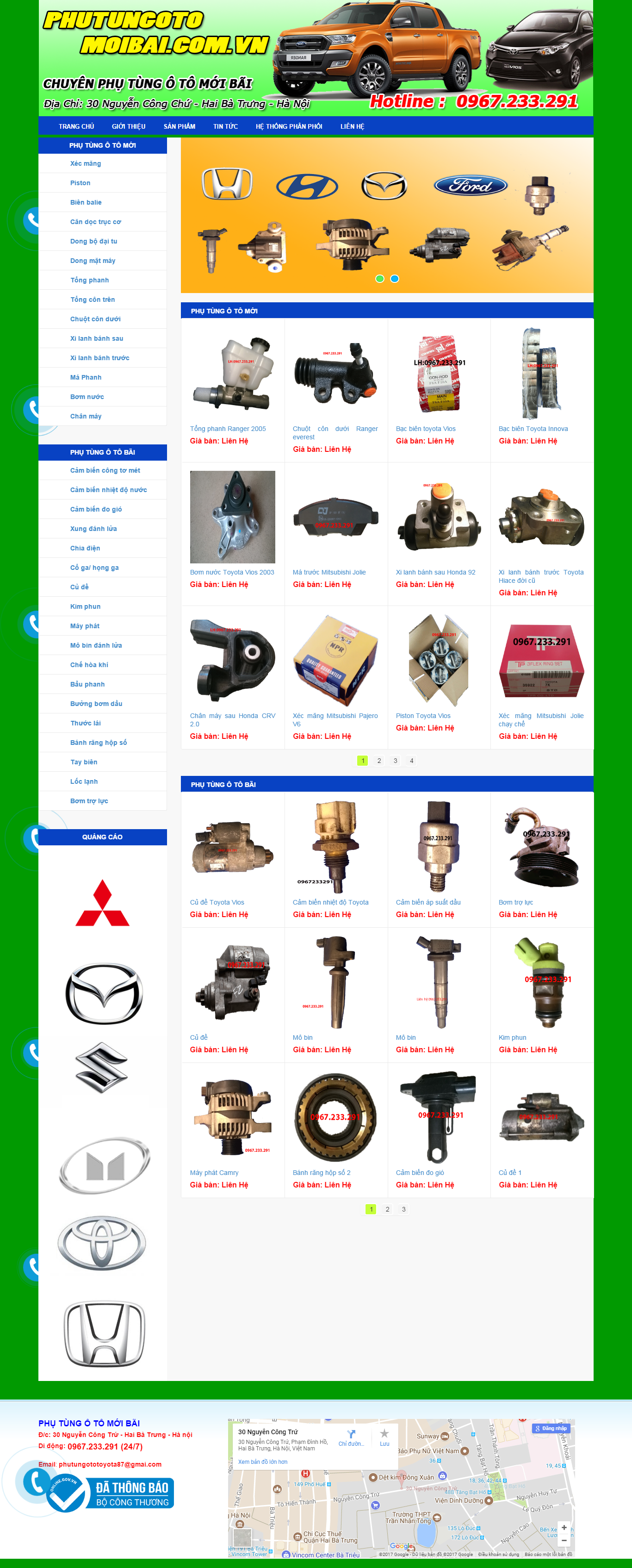 Thiết kế Web mới phutungotomoibai.com.vn