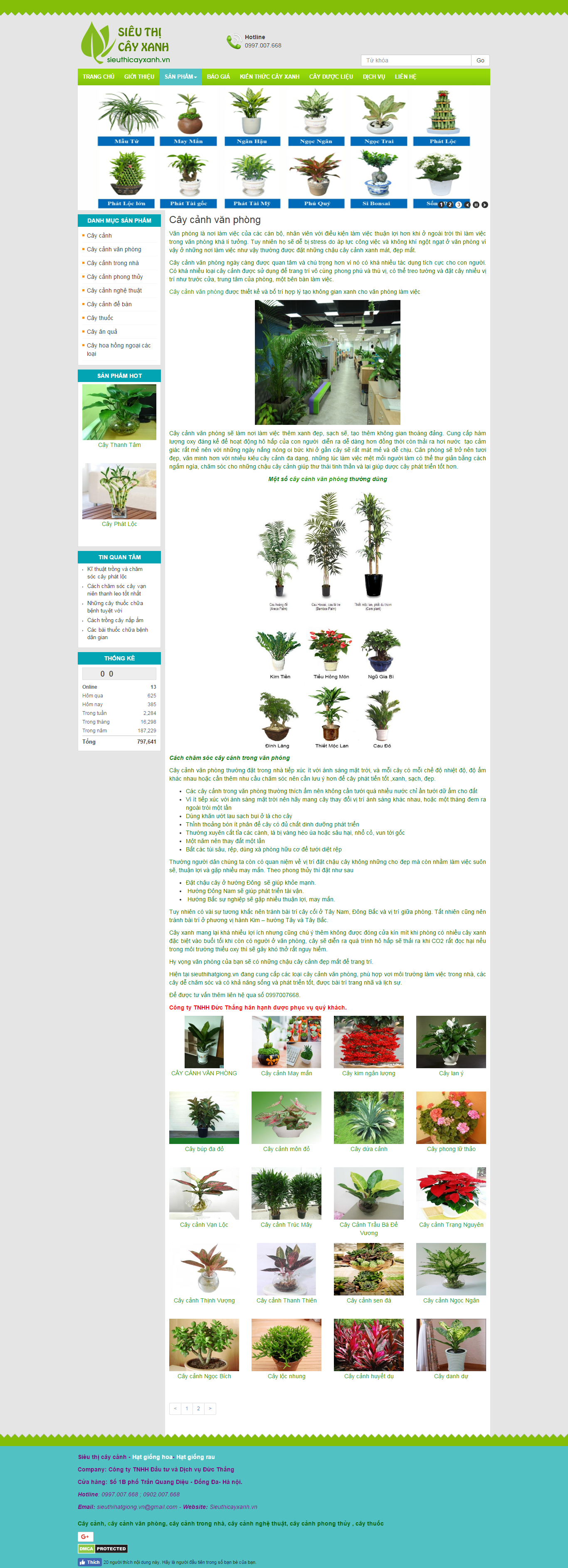 Thiết kế Web cây cảnh sieuthicayxanh.vn