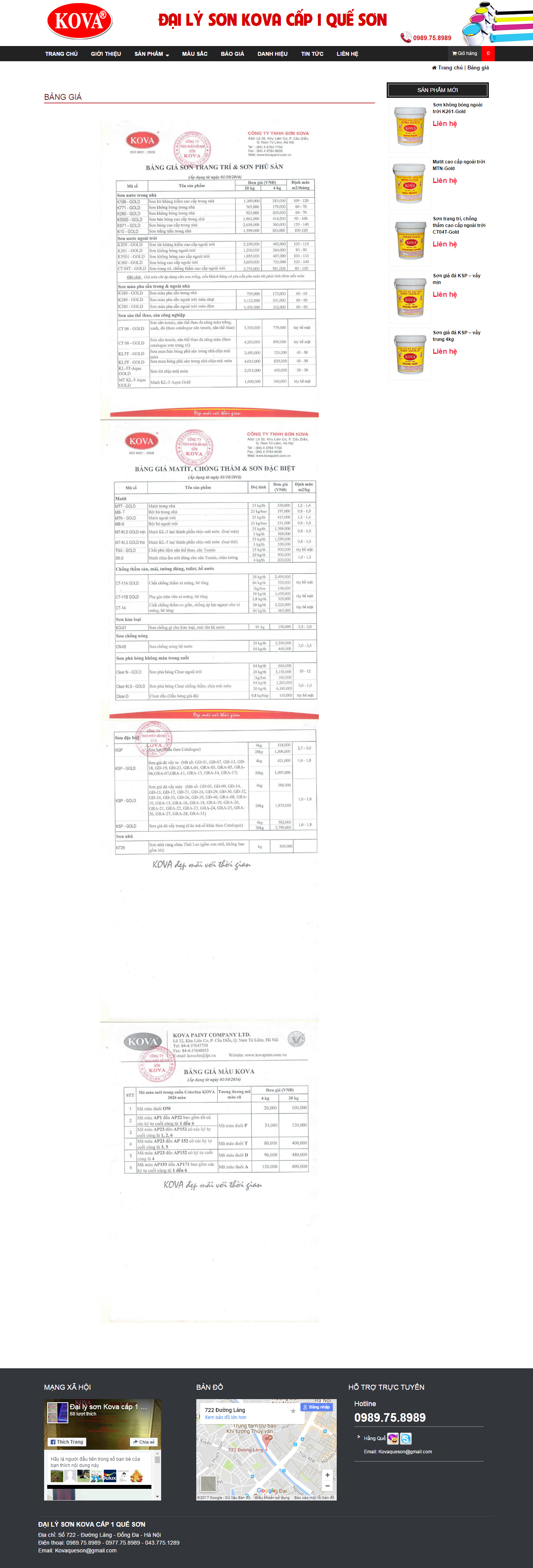 Thiết kế Web các loại sơn nội thất sonkovacap1.vn