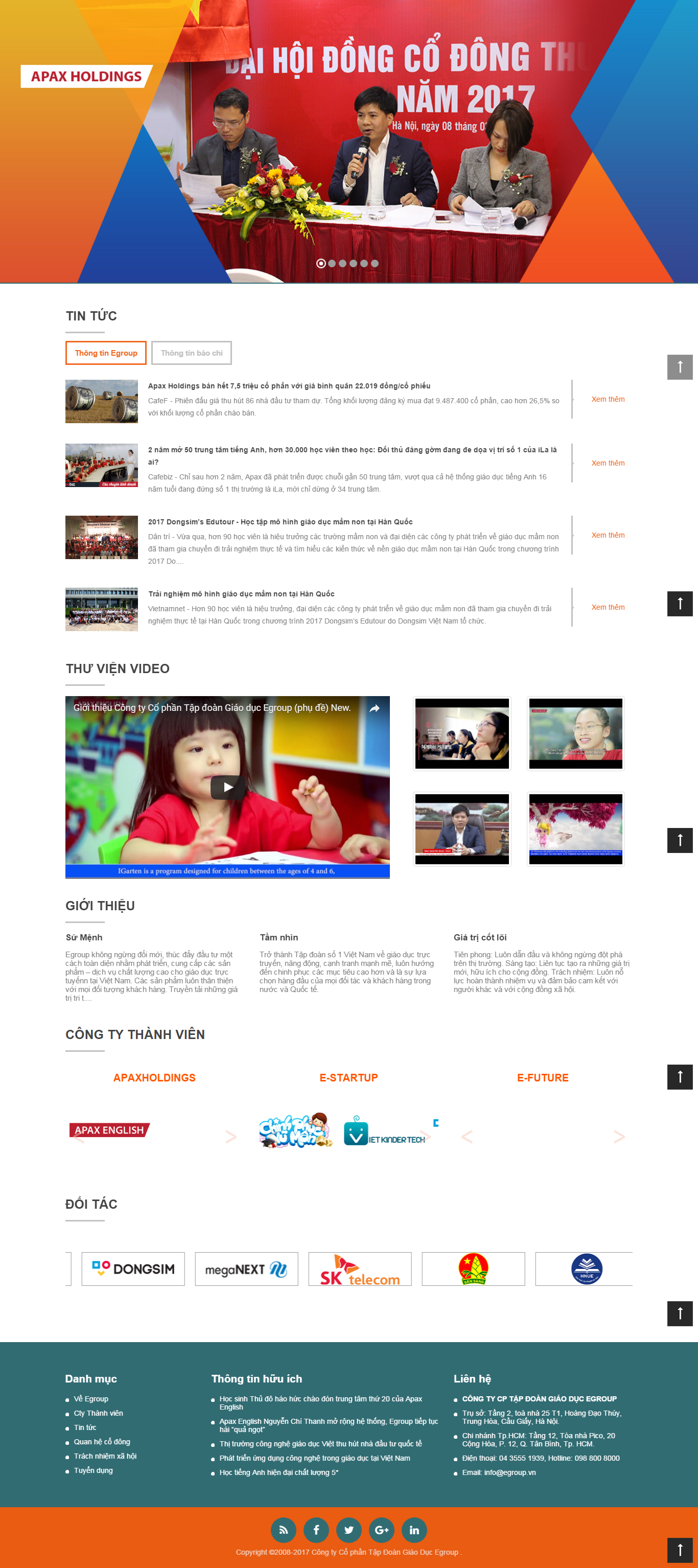 Thiết kế Web diễn Đàn giáo dục egroup.vn